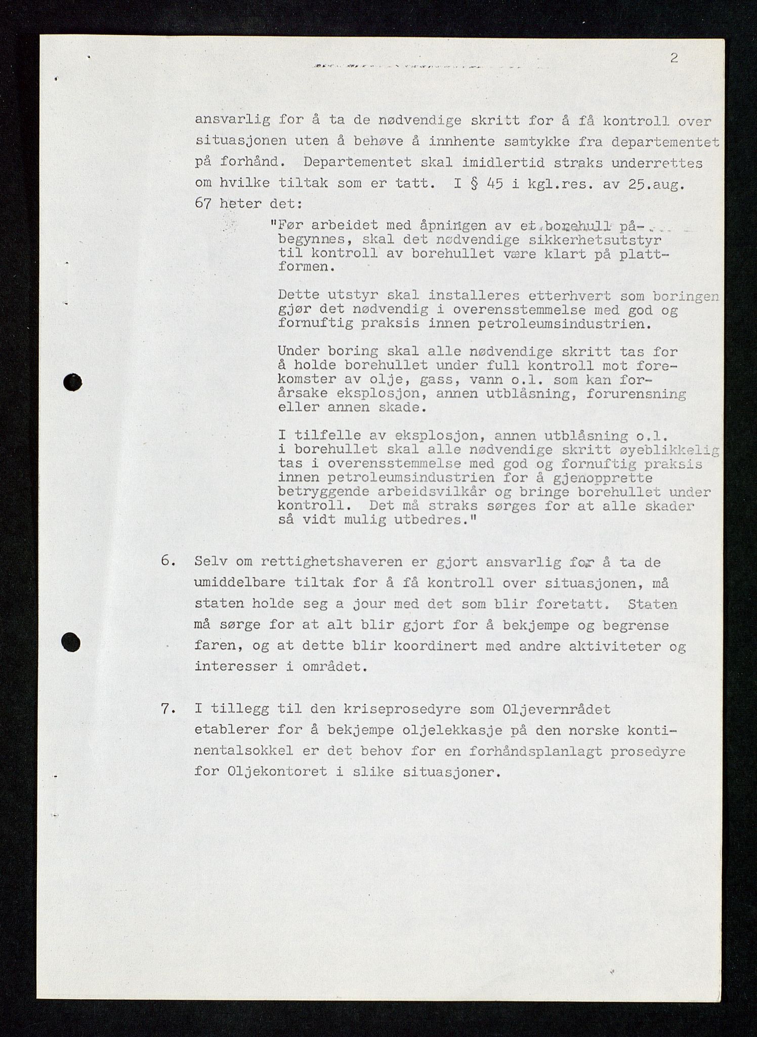 Industridepartementet, Oljekontoret, AV/SAST-A-101348/Db/L0002: Oljevernrådet, Styret i OD, leieforhold, div., 1966-1973, p. 296