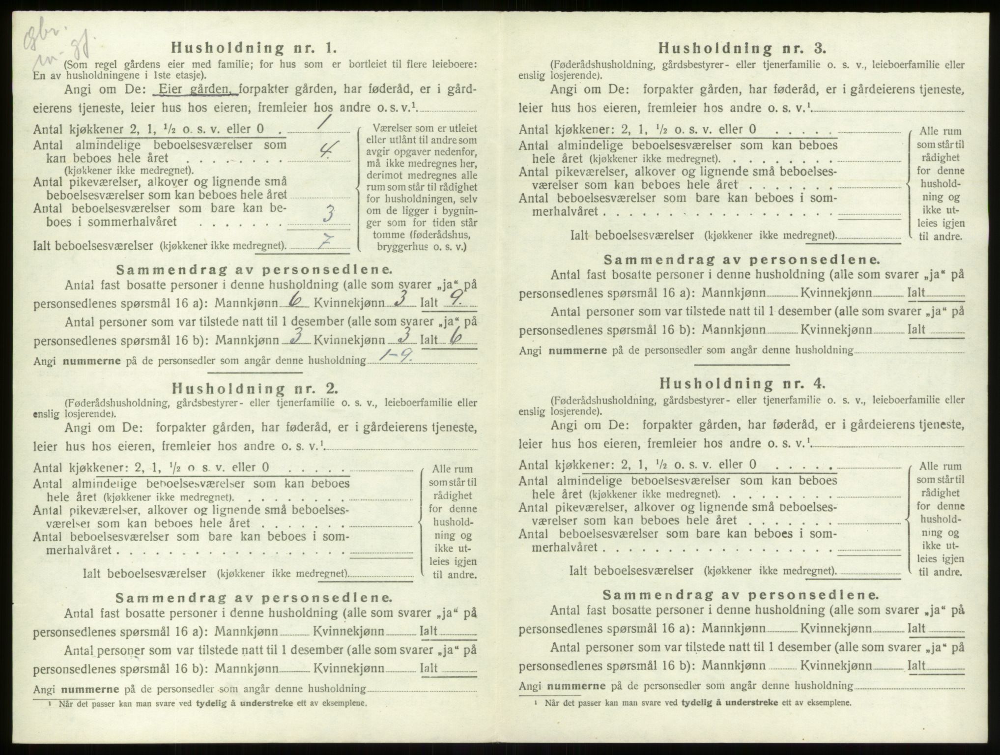 SAB, 1920 census for Stryn, 1920, p. 479