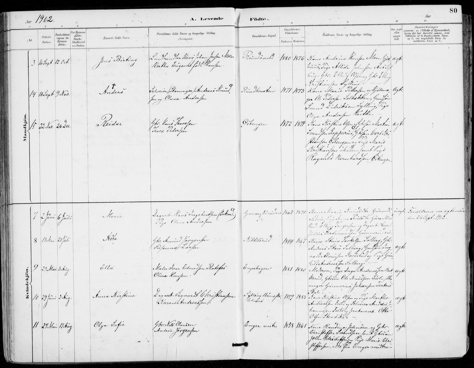 Sylling kirkebøker, AV/SAKO-A-247/F/Fa/L0001: Parish register (official) no. 1, 1883-1910, p. 80