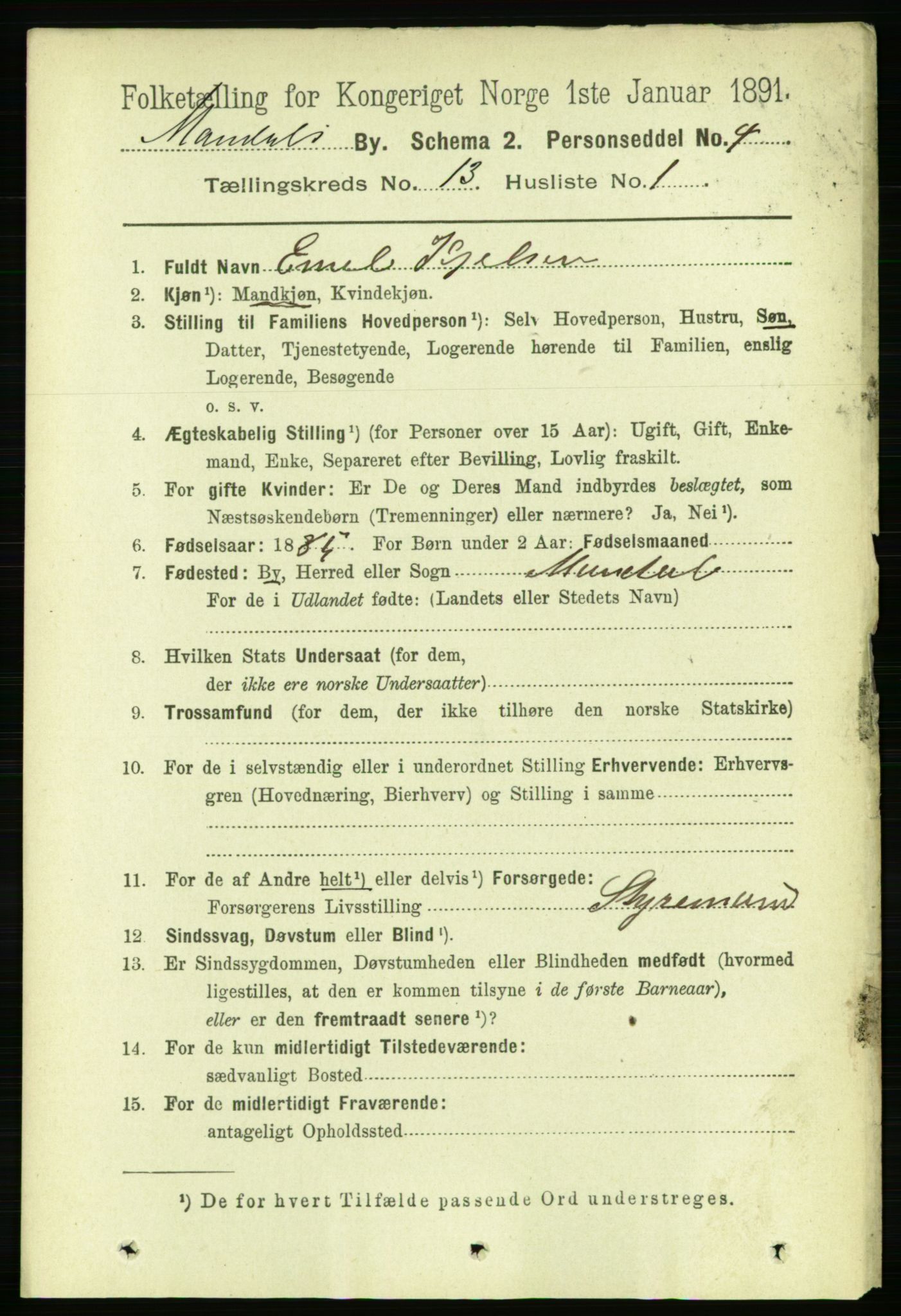 RA, 1891 census for 1002 Mandal, 1891, p. 2986