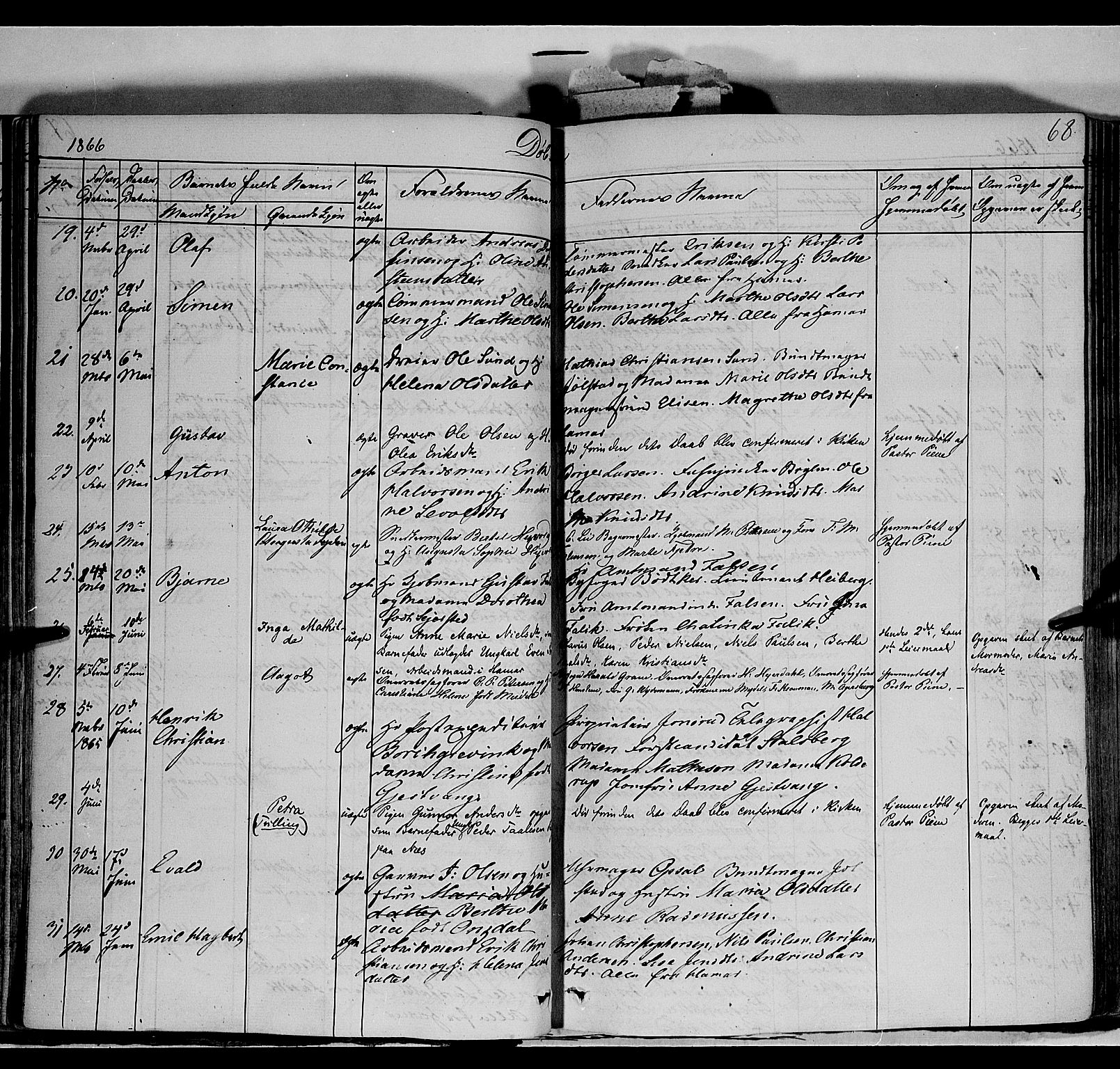 Vang prestekontor, Hedmark, SAH/PREST-008/H/Ha/Haa/L0011: Parish register (official) no. 11, 1852-1877, p. 68