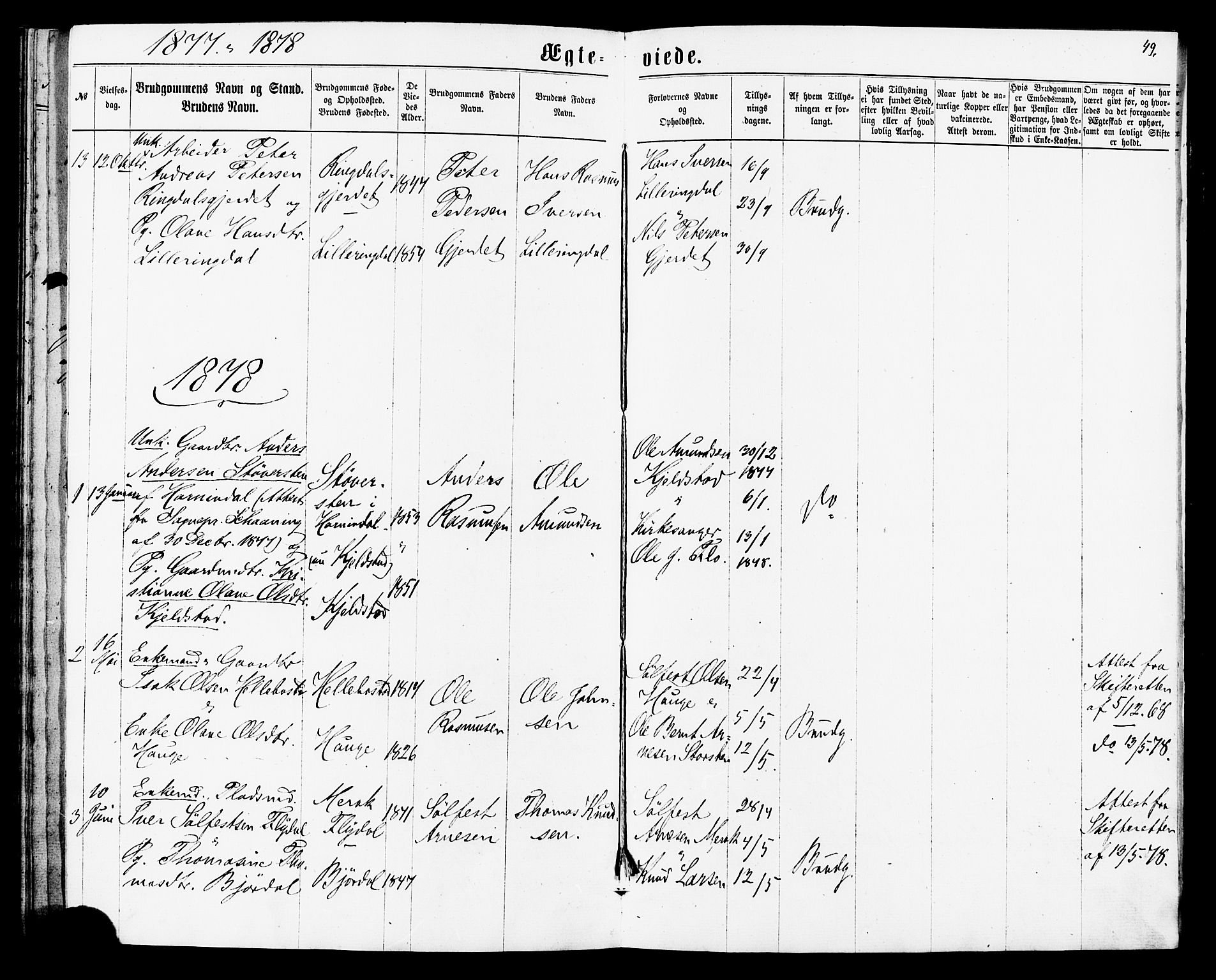 Ministerialprotokoller, klokkerbøker og fødselsregistre - Møre og Romsdal, SAT/A-1454/517/L0224: Parish register (official) no. 517A04, 1853-1880, p. 49