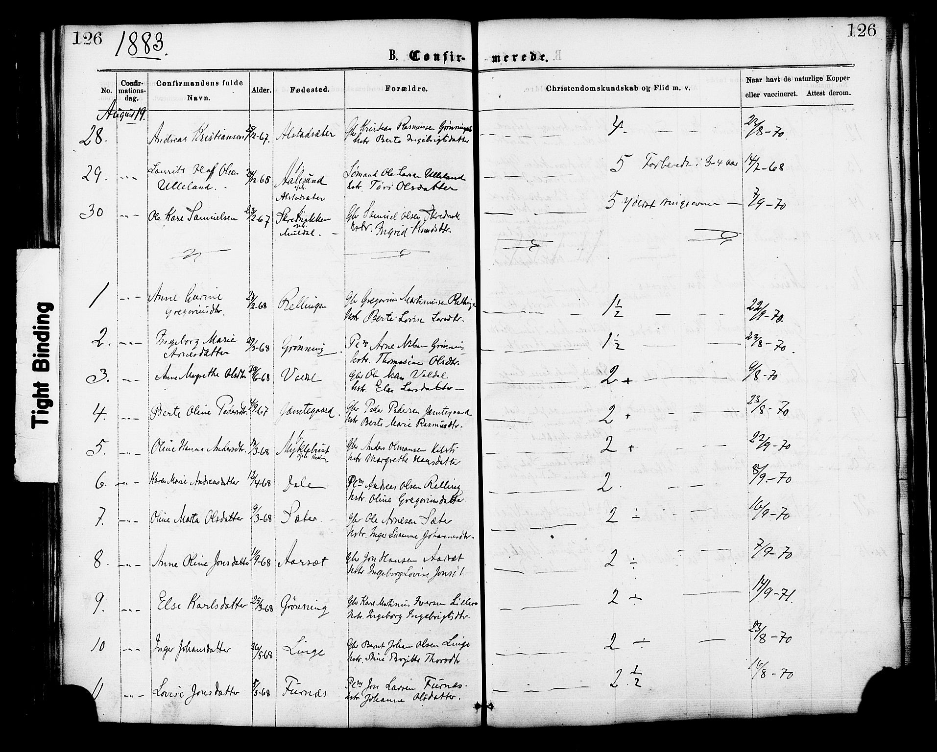Ministerialprotokoller, klokkerbøker og fødselsregistre - Møre og Romsdal, SAT/A-1454/519/L0254: Parish register (official) no. 519A13, 1868-1883, p. 126