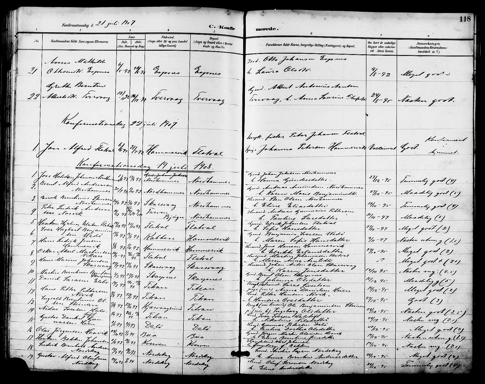 Ministerialprotokoller, klokkerbøker og fødselsregistre - Sør-Trøndelag, SAT/A-1456/641/L0598: Parish register (copy) no. 641C02, 1893-1910, p. 118