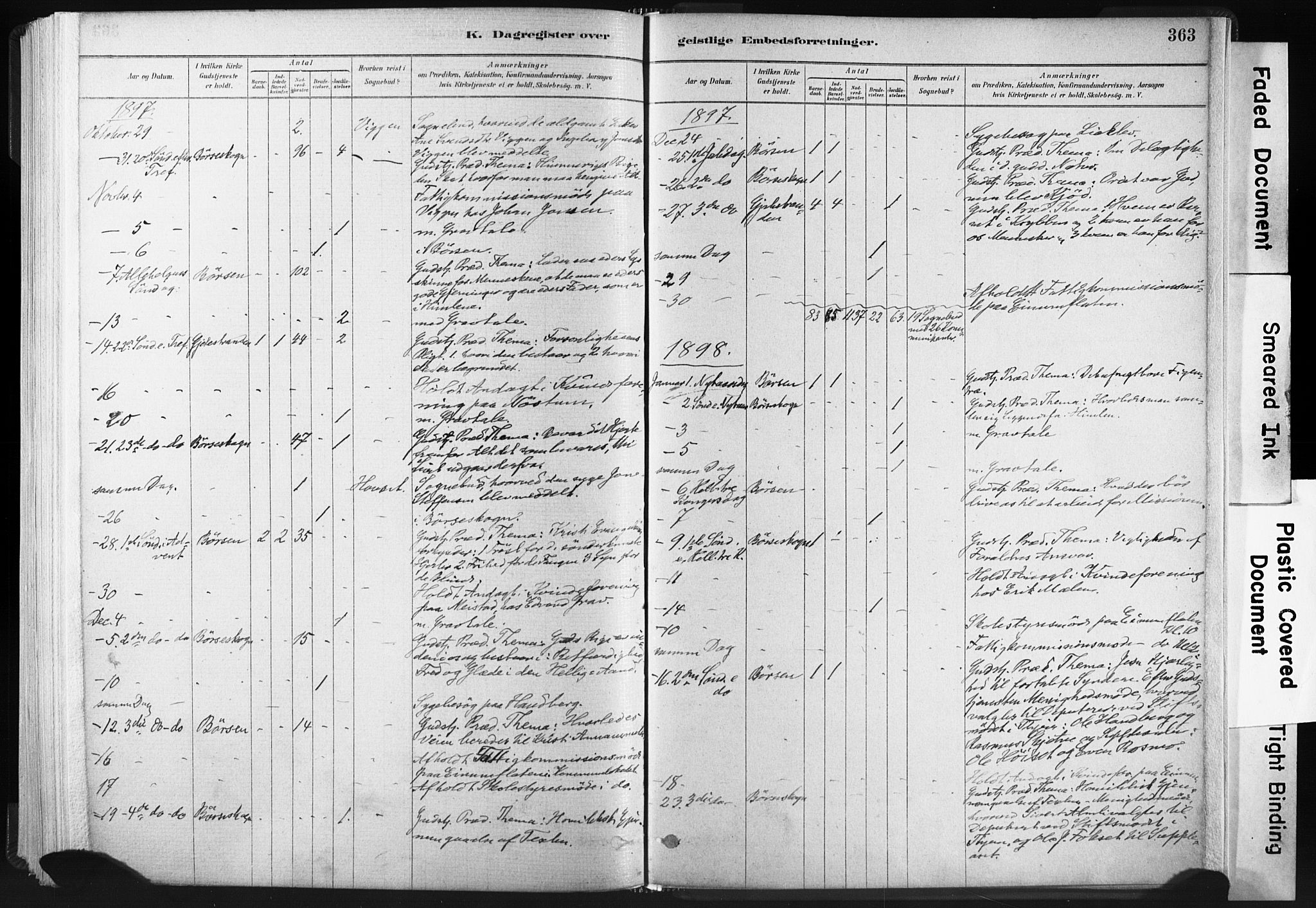 Ministerialprotokoller, klokkerbøker og fødselsregistre - Sør-Trøndelag, SAT/A-1456/665/L0773: Parish register (official) no. 665A08, 1879-1905, p. 363