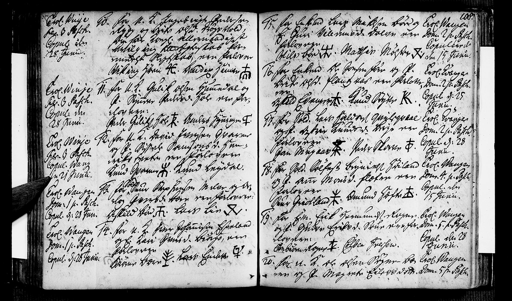 Voss sokneprestembete, AV/SAB-A-79001/H/Haa: Parish register (official) no. A 7, 1731-1773, p. 108