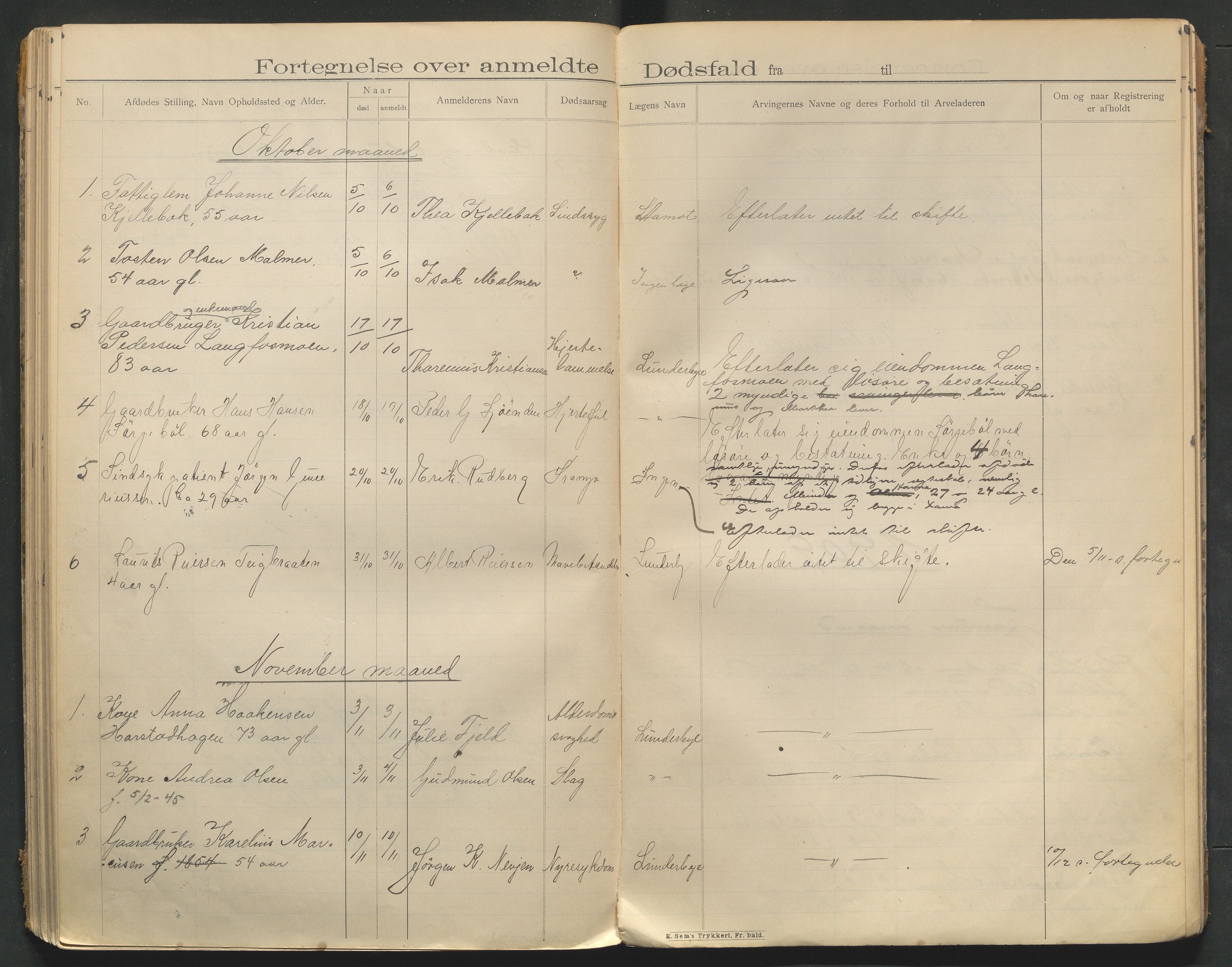 Eidskog lensmannskontor, AV/SAH-LHE-009/H/Ha/Haa/L0001/0002: Dødsfallsprotokoller / Dødsfallsprotokoll, 1901-1910