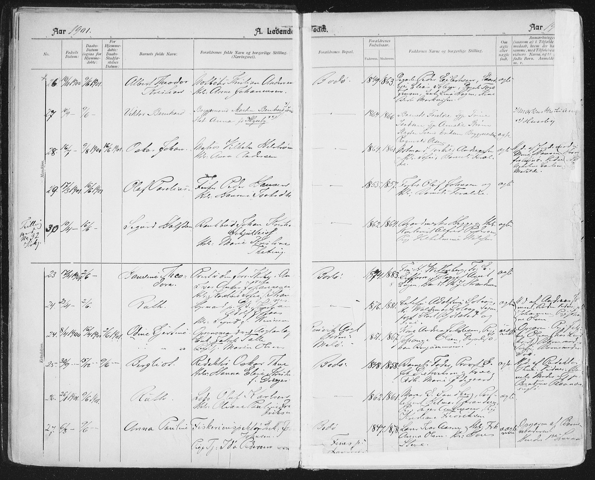 Ministerialprotokoller, klokkerbøker og fødselsregistre - Nordland, SAT/A-1459/801/L0011: Parish register (official) no. 801A11, 1900-1916, p. 21