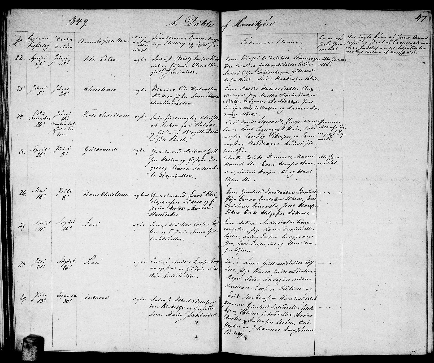 Nittedal prestekontor Kirkebøker, SAO/A-10365a/F/Fa/L0004: Parish register (official) no. I 4, 1836-1849, p. 47