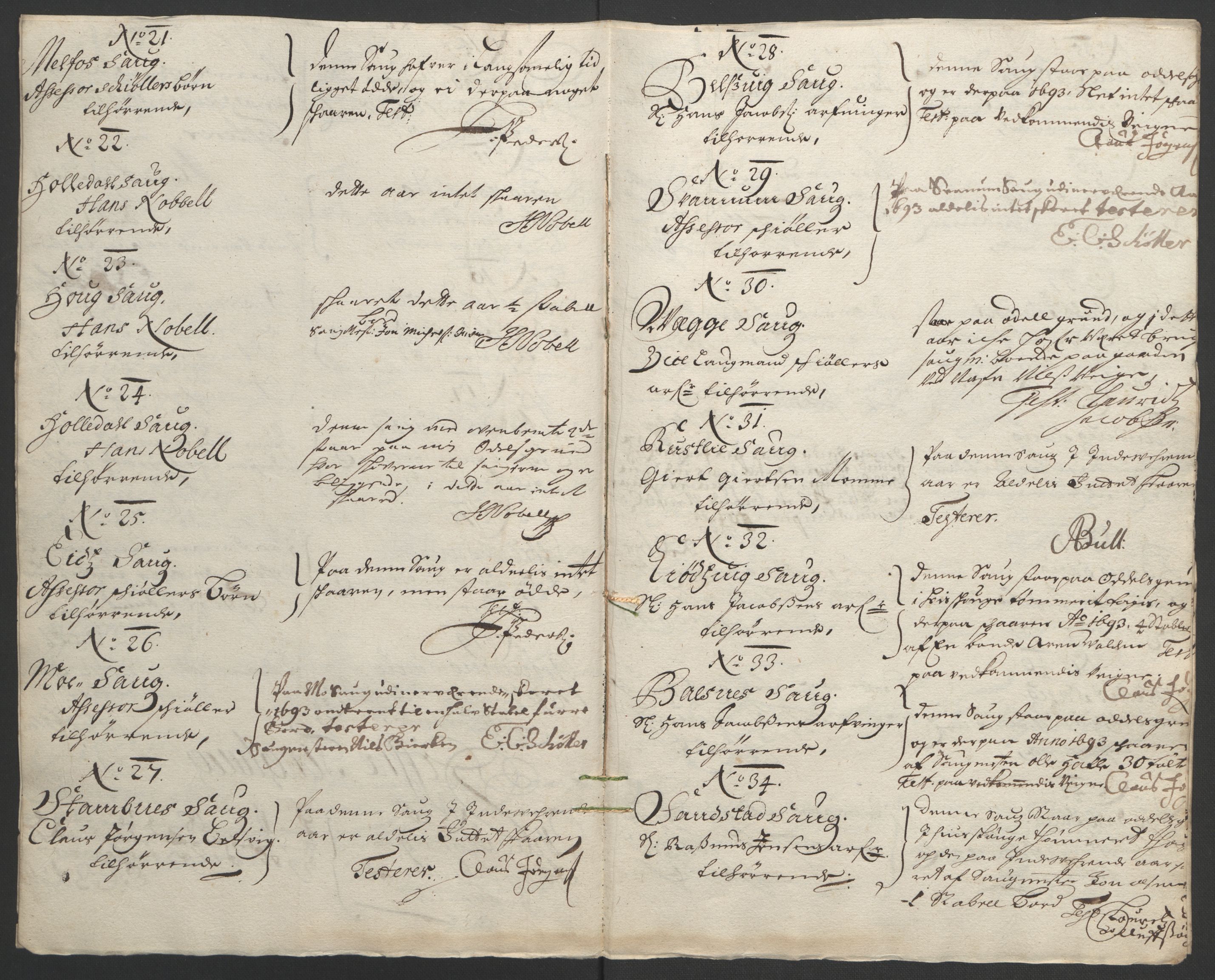 Rentekammeret inntil 1814, Reviderte regnskaper, Fogderegnskap, AV/RA-EA-4092/R57/L3849: Fogderegnskap Fosen, 1692-1693, p. 444