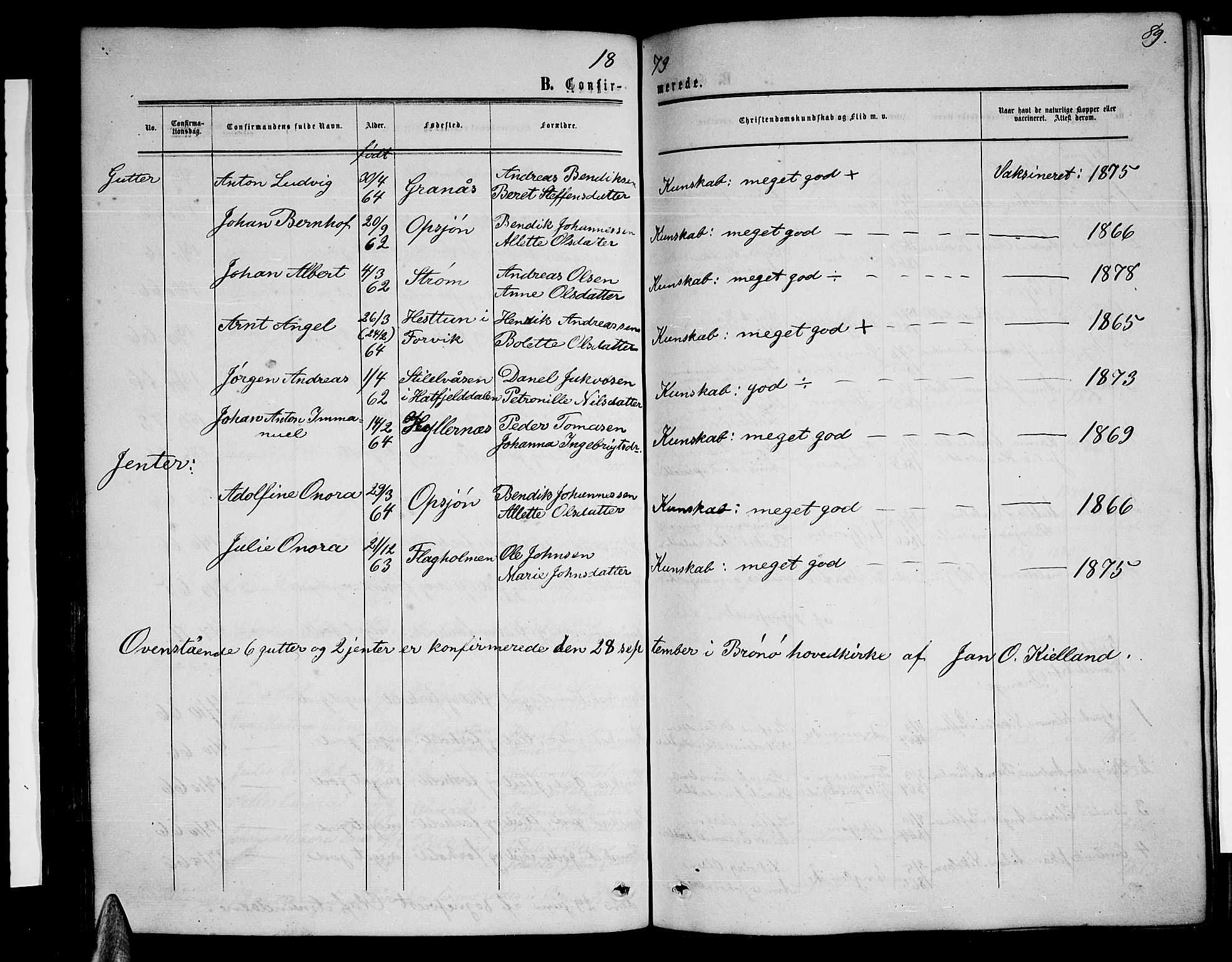 Ministerialprotokoller, klokkerbøker og fødselsregistre - Nordland, SAT/A-1459/814/L0229: Parish register (copy) no. 814C02, 1859-1883, p. 89