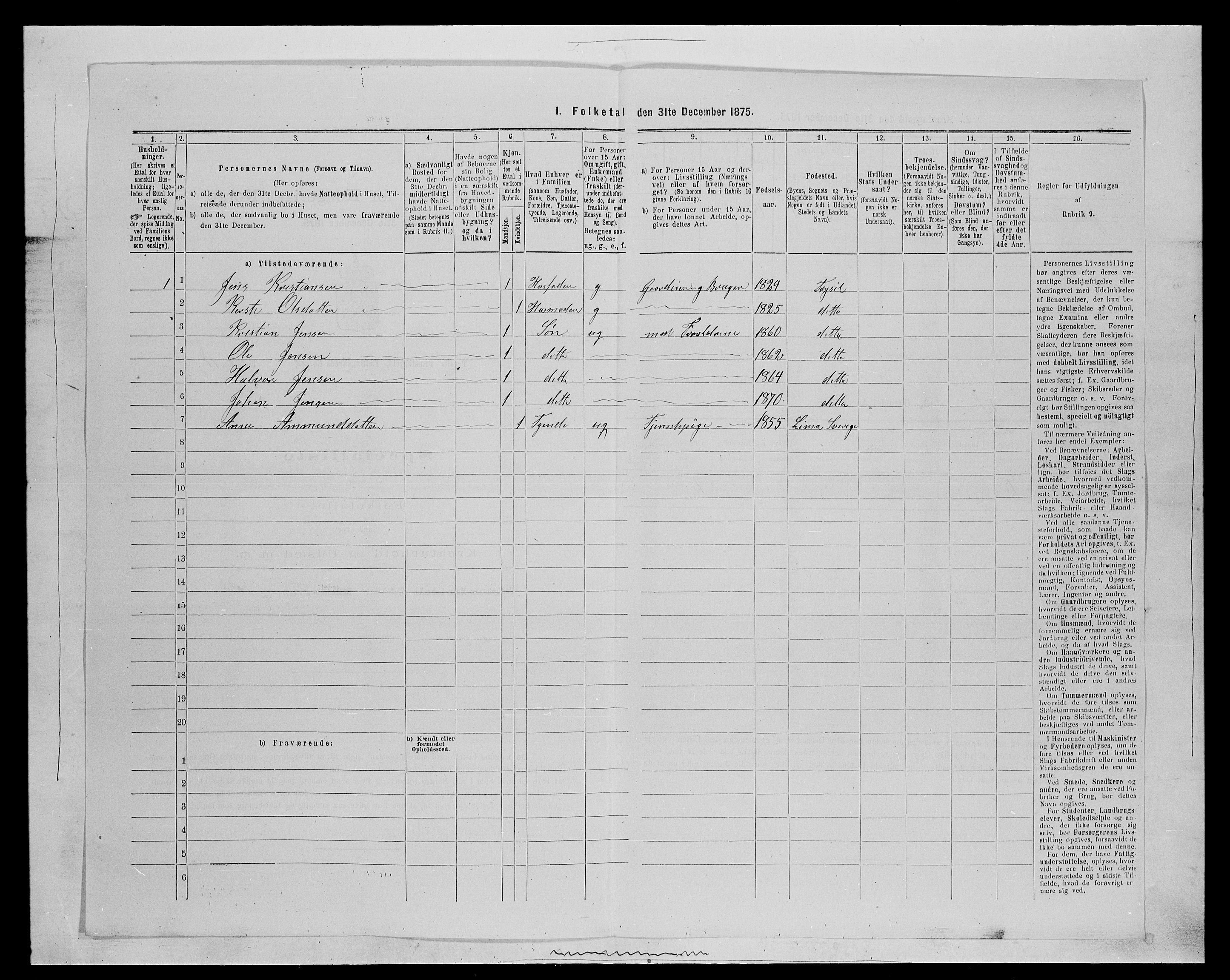 SAH, 1875 census for 0428P Trysil, 1875, p. 1353