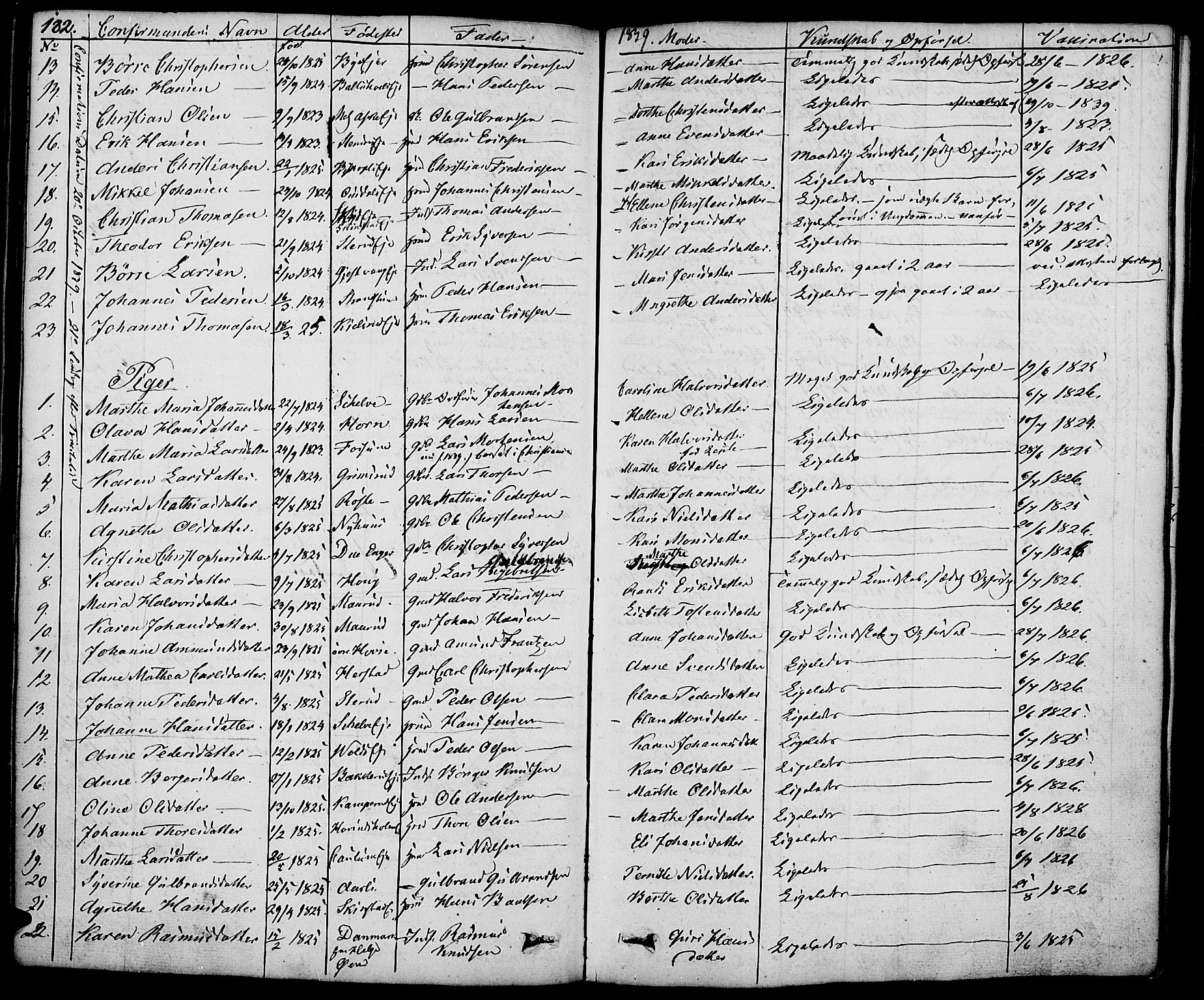 Nes prestekontor, Hedmark, AV/SAH-PREST-020/K/Ka/L0003: Parish register (official) no. 3, 1827-1851, p. 182