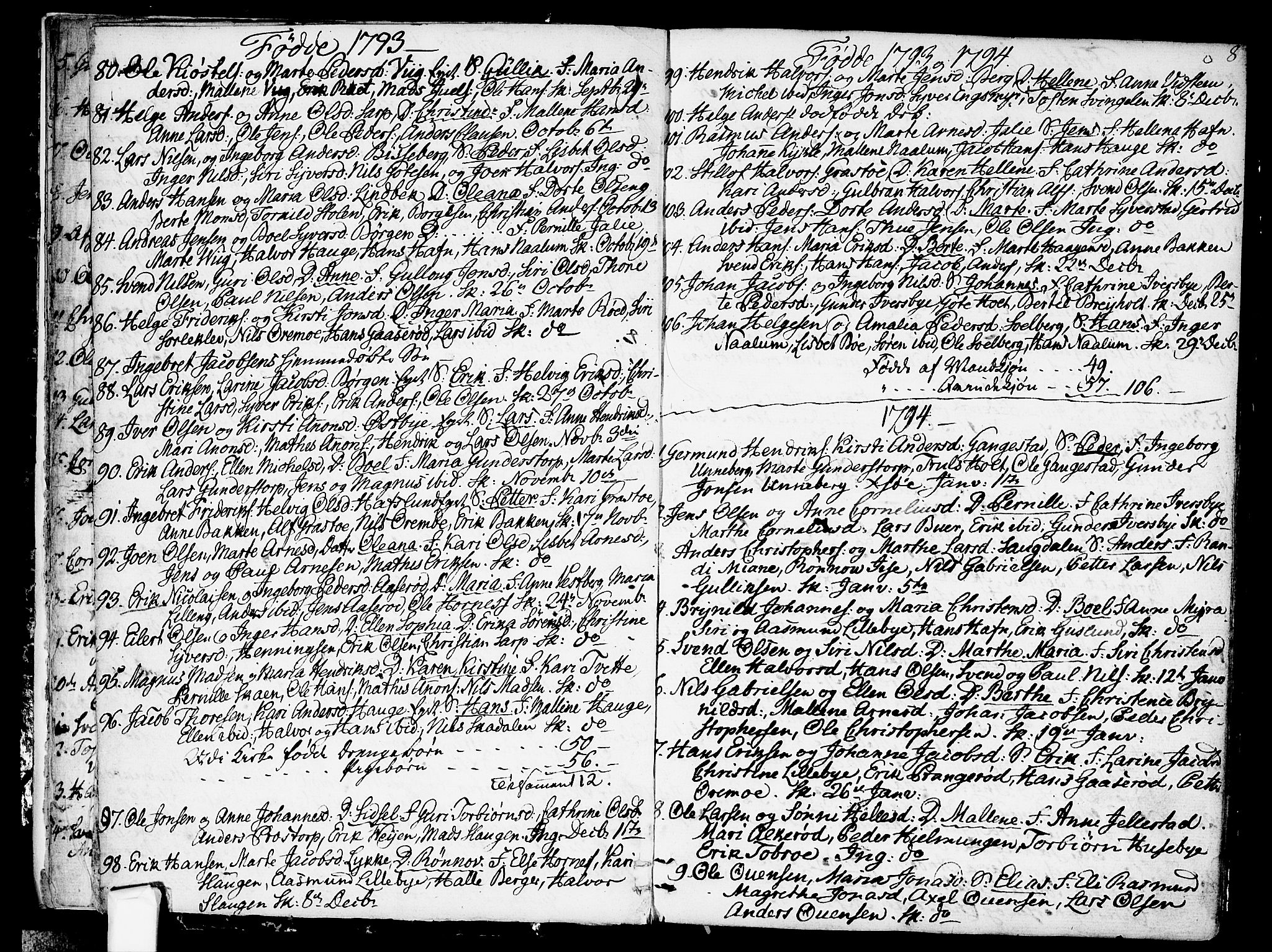 Skjeberg prestekontor Kirkebøker, SAO/A-10923/F/Fa/L0003: Parish register (official) no. I 3, 1792-1814, p. 8