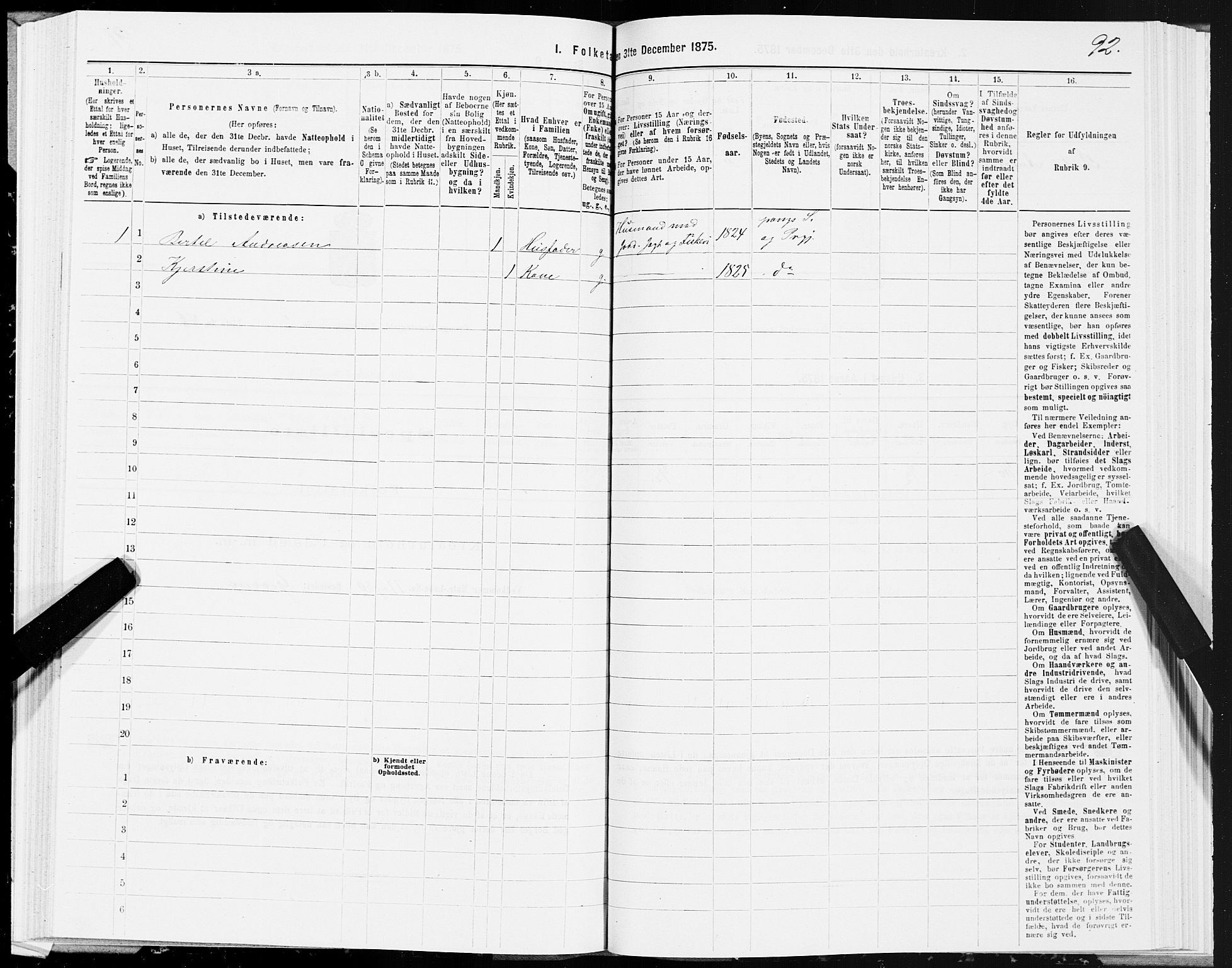 SAT, 1875 census for 1742P Grong, 1875, p. 2092