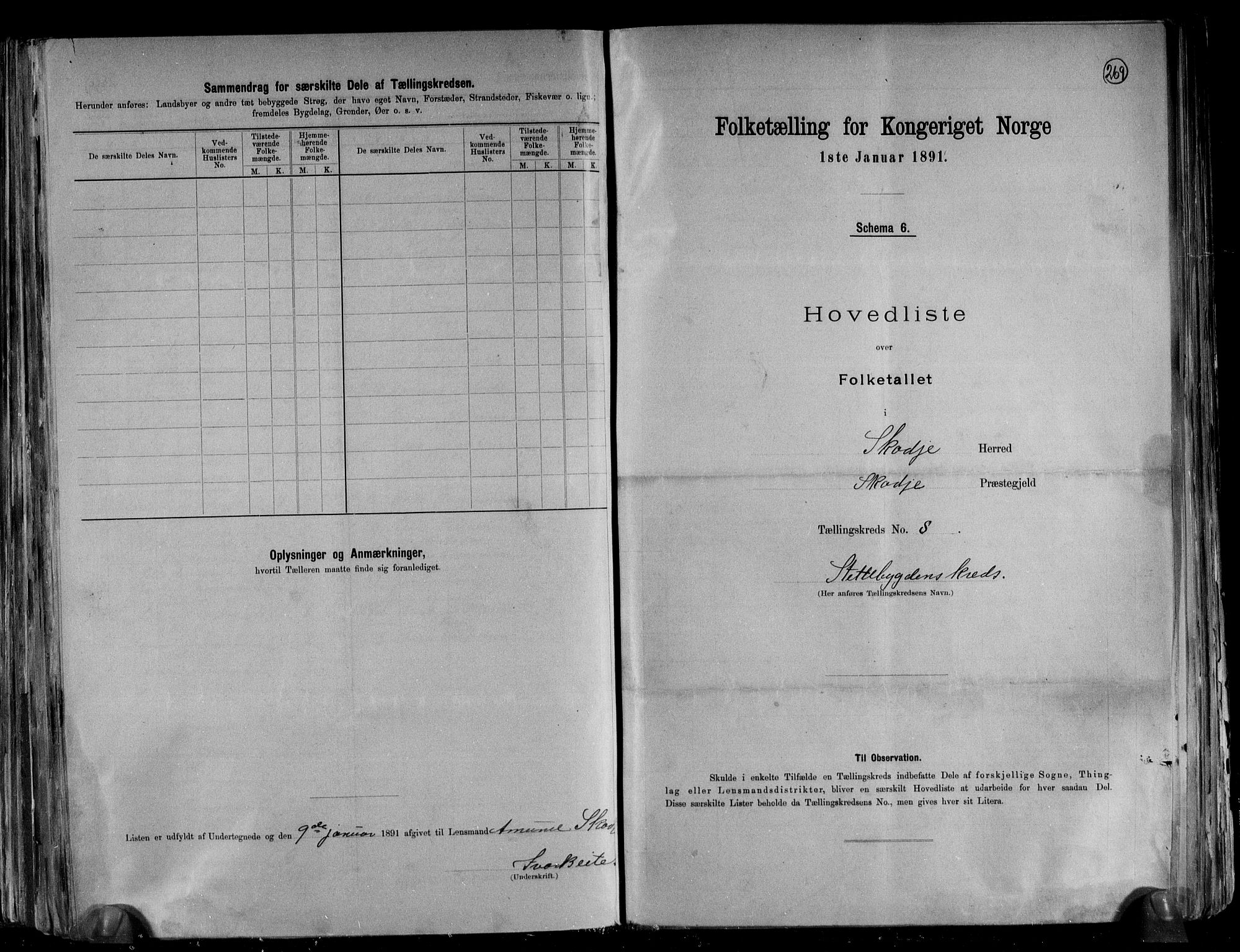 RA, 1891 census for 1529 Skodje, 1891, p. 18