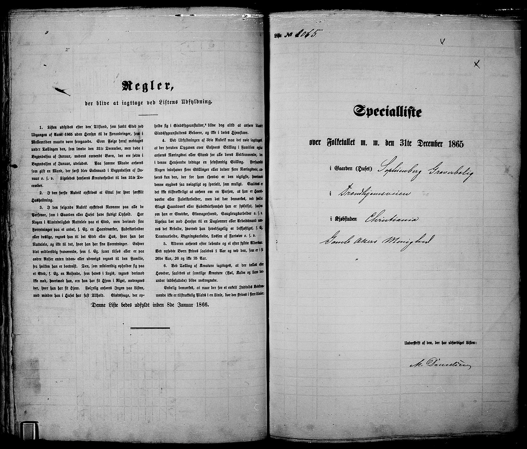 RA, 1865 census for Kristiania, 1865, p. 4609