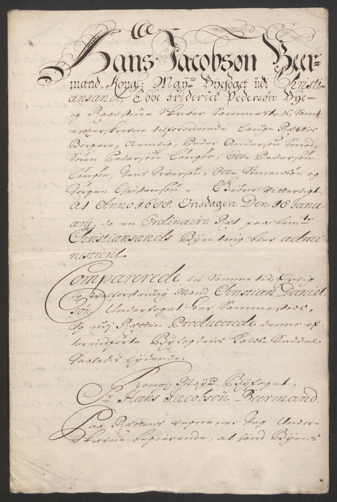 Rentekammeret inntil 1814, Reviderte regnskaper, Byregnskaper, AV/RA-EA-4066/R/Rm/L0285: [M18] Sikt og sakefall, 1681-1718, p. 86