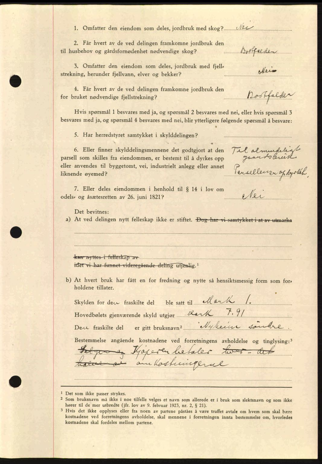 Fosen sorenskriveri, AV/SAT-A-1107/1/2/2C: Mortgage book no. A3, 1943-1945, Diary no: : 933/1944