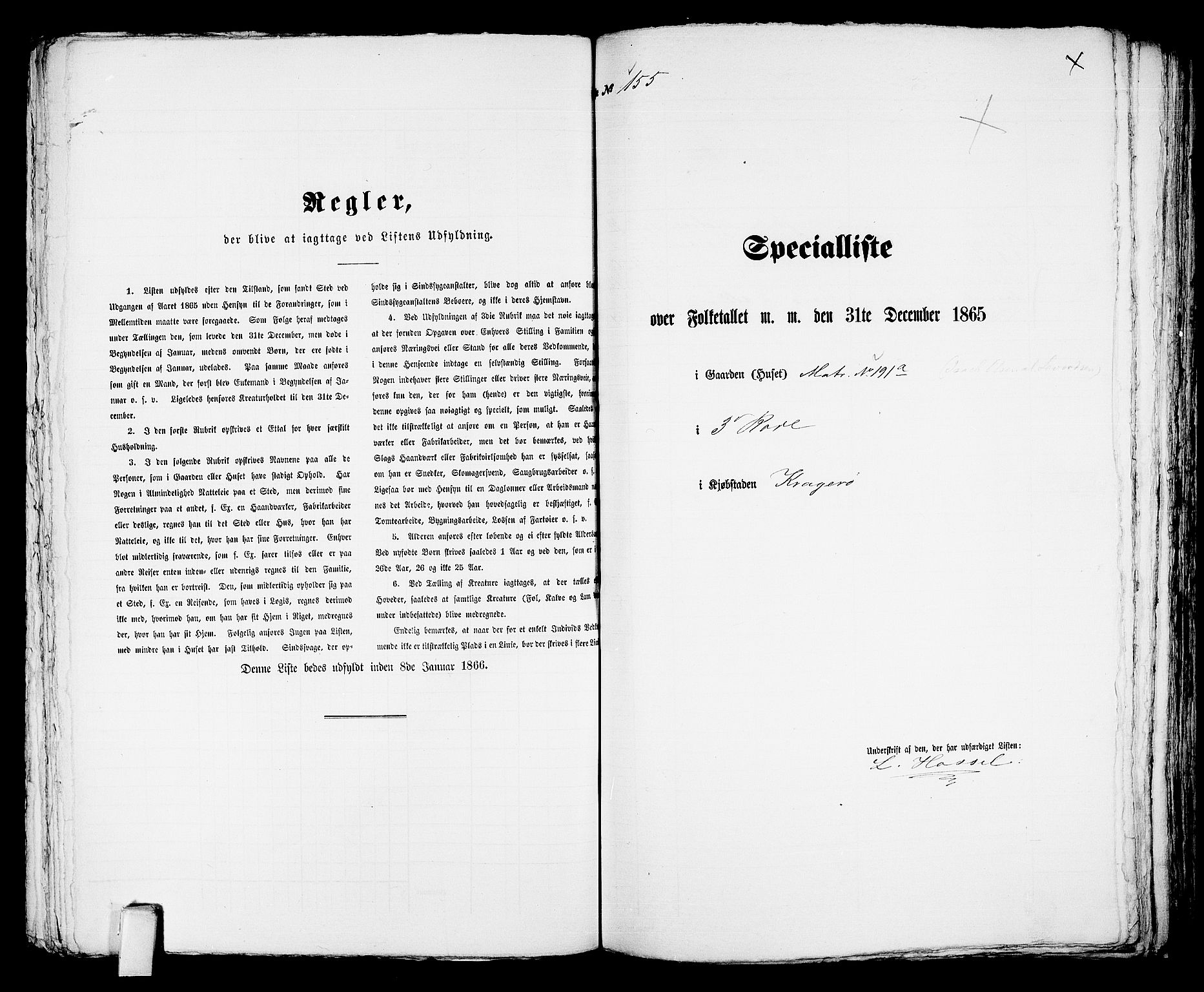 RA, 1865 census for Kragerø/Kragerø, 1865, p. 320