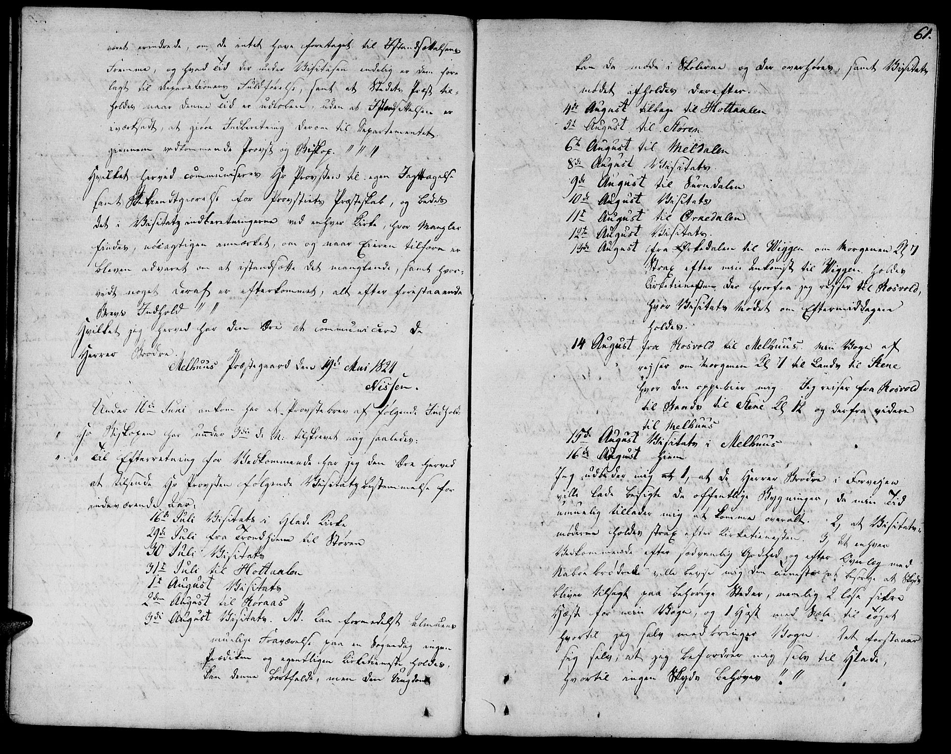 Ministerialprotokoller, klokkerbøker og fødselsregistre - Sør-Trøndelag, SAT/A-1456/685/L0953: Parish register (official) no. 685A02, 1805-1816, p. 61