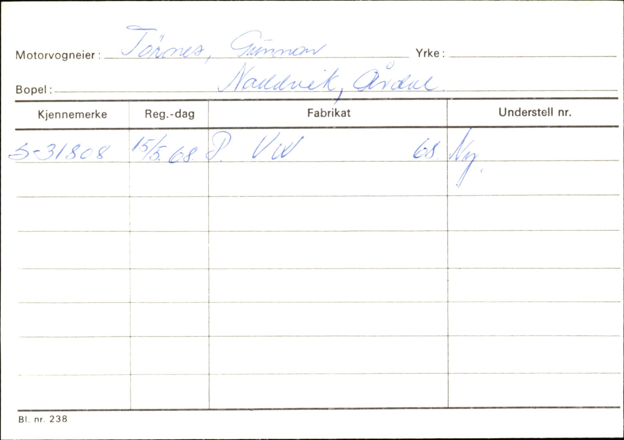 Statens vegvesen, Sogn og Fjordane vegkontor, AV/SAB-A-5301/4/F/L0146: Registerkort Årdal R-Å samt diverse kort, 1945-1975, p. 1013