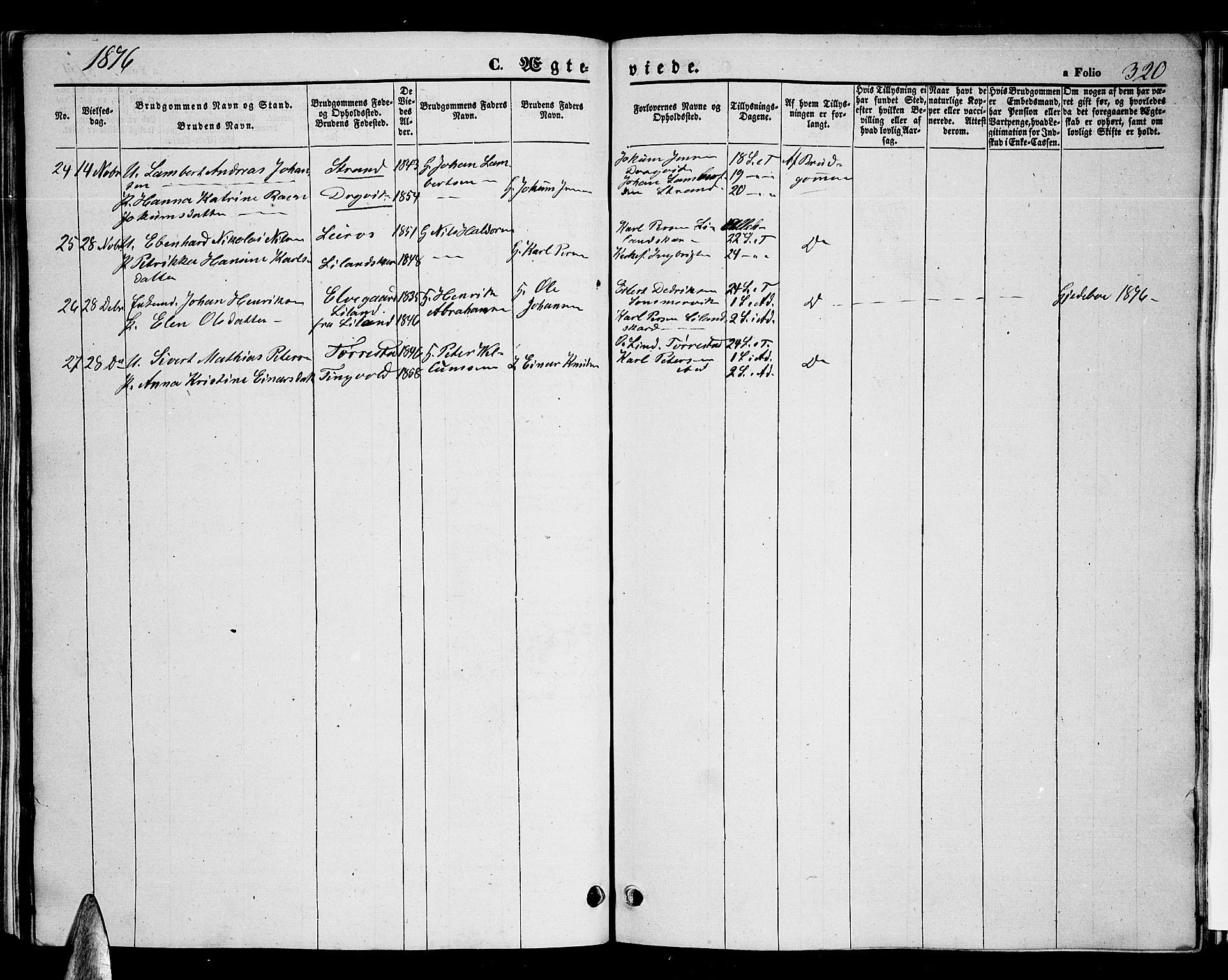 Ministerialprotokoller, klokkerbøker og fødselsregistre - Nordland, SAT/A-1459/863/L0912: Parish register (copy) no. 863C02, 1858-1876, p. 320