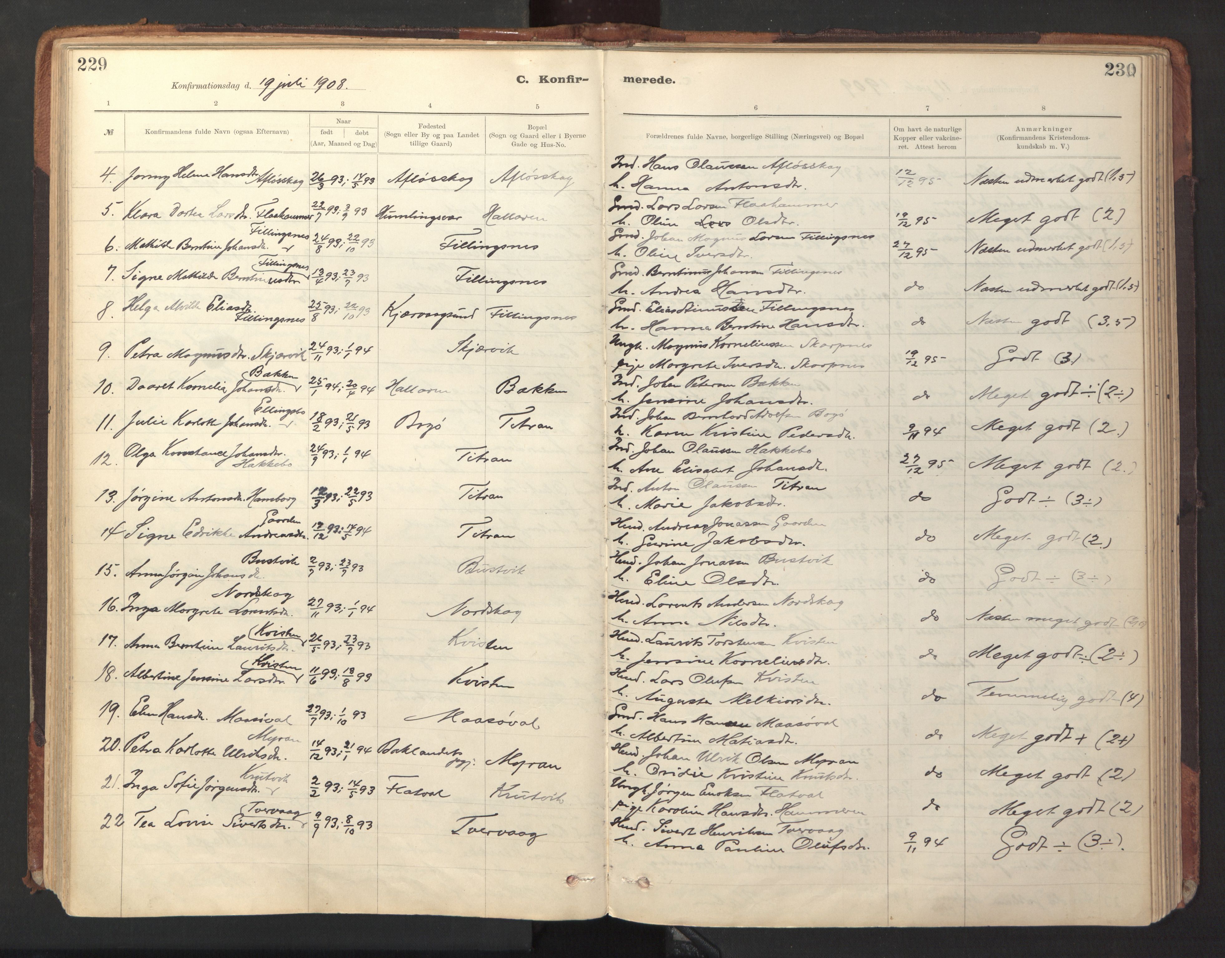 Ministerialprotokoller, klokkerbøker og fødselsregistre - Sør-Trøndelag, SAT/A-1456/641/L0596: Parish register (official) no. 641A02, 1898-1915, p. 229-230