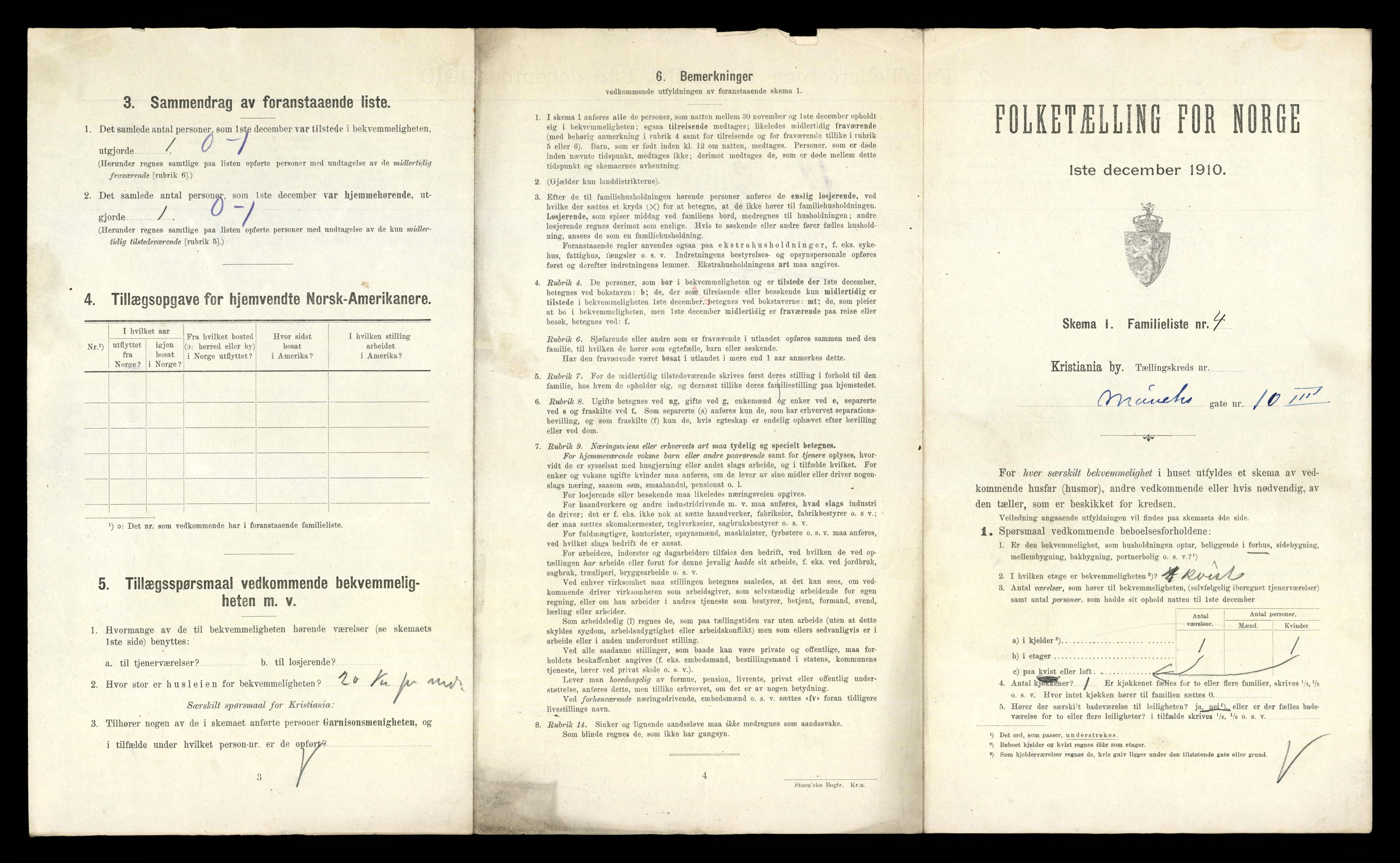 RA, 1910 census for Kristiania, 1910, p. 64991