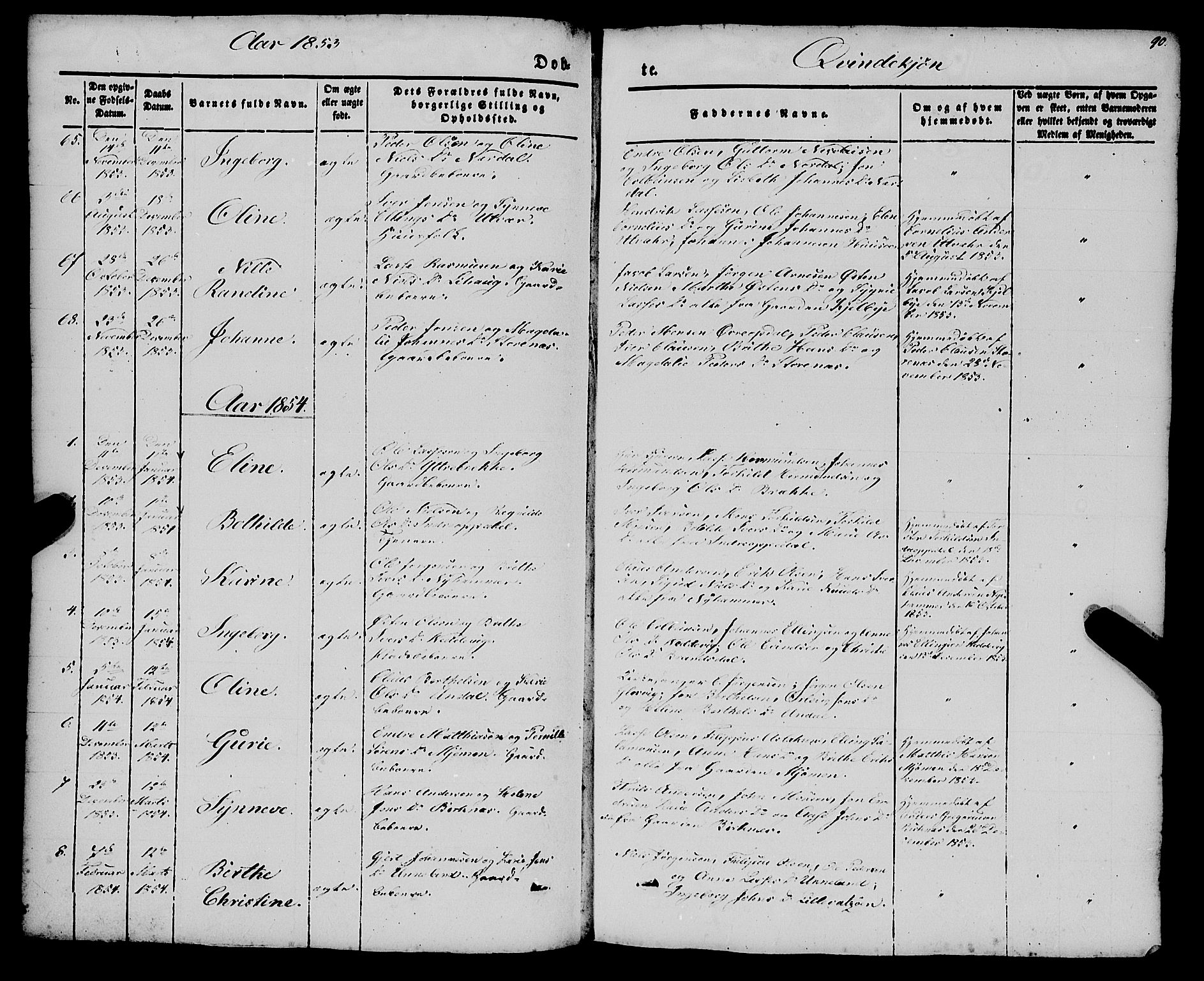 Gulen sokneprestembete, SAB/A-80201/H/Haa/Haaa/L0021: Parish register (official) no. A 21, 1848-1858, p. 90