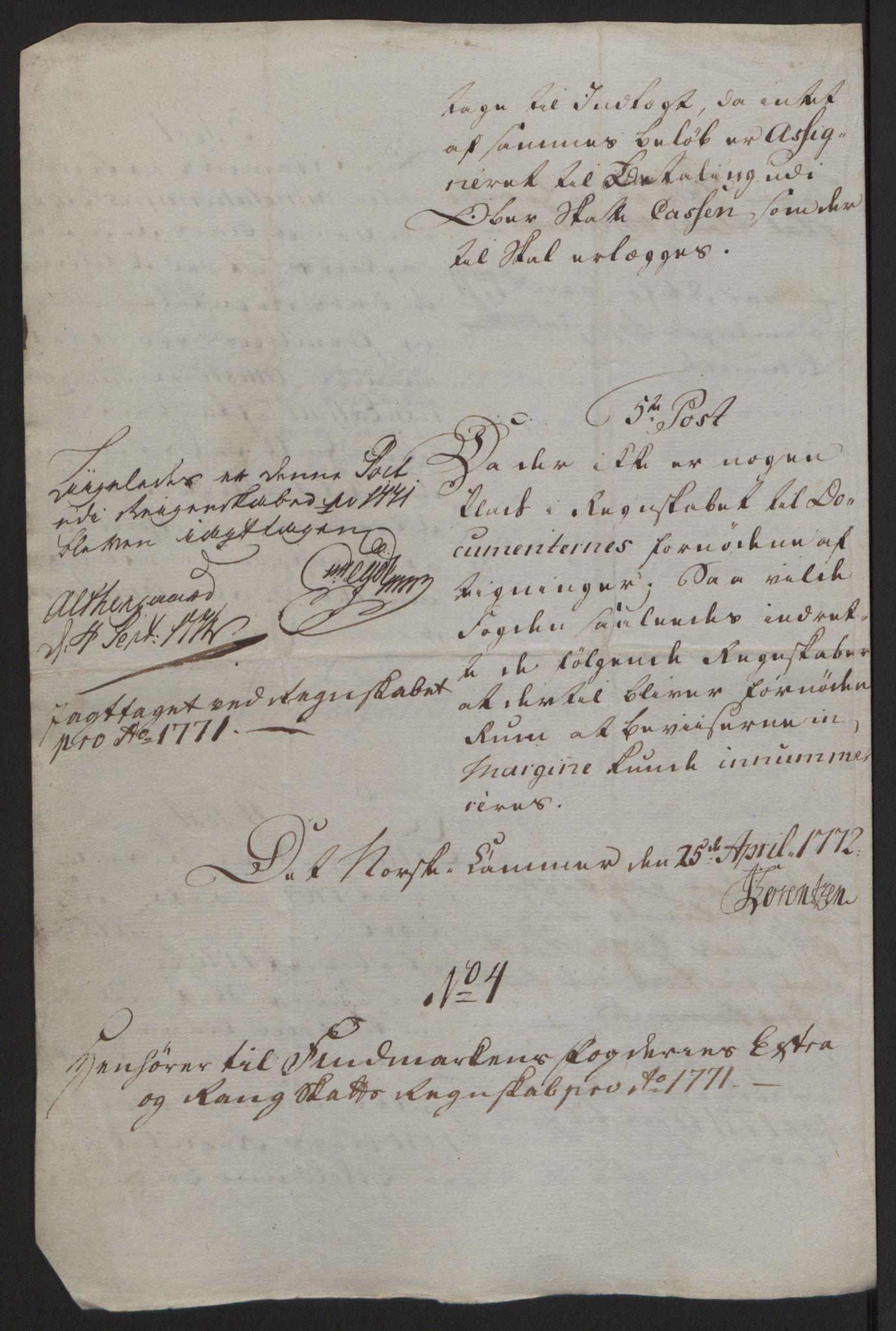 Rentekammeret inntil 1814, Reviderte regnskaper, Fogderegnskap, AV/RA-EA-4092/R69/L4910: Ekstraskatten  Finnmark/Vardøhus, 1762-1772, p. 440