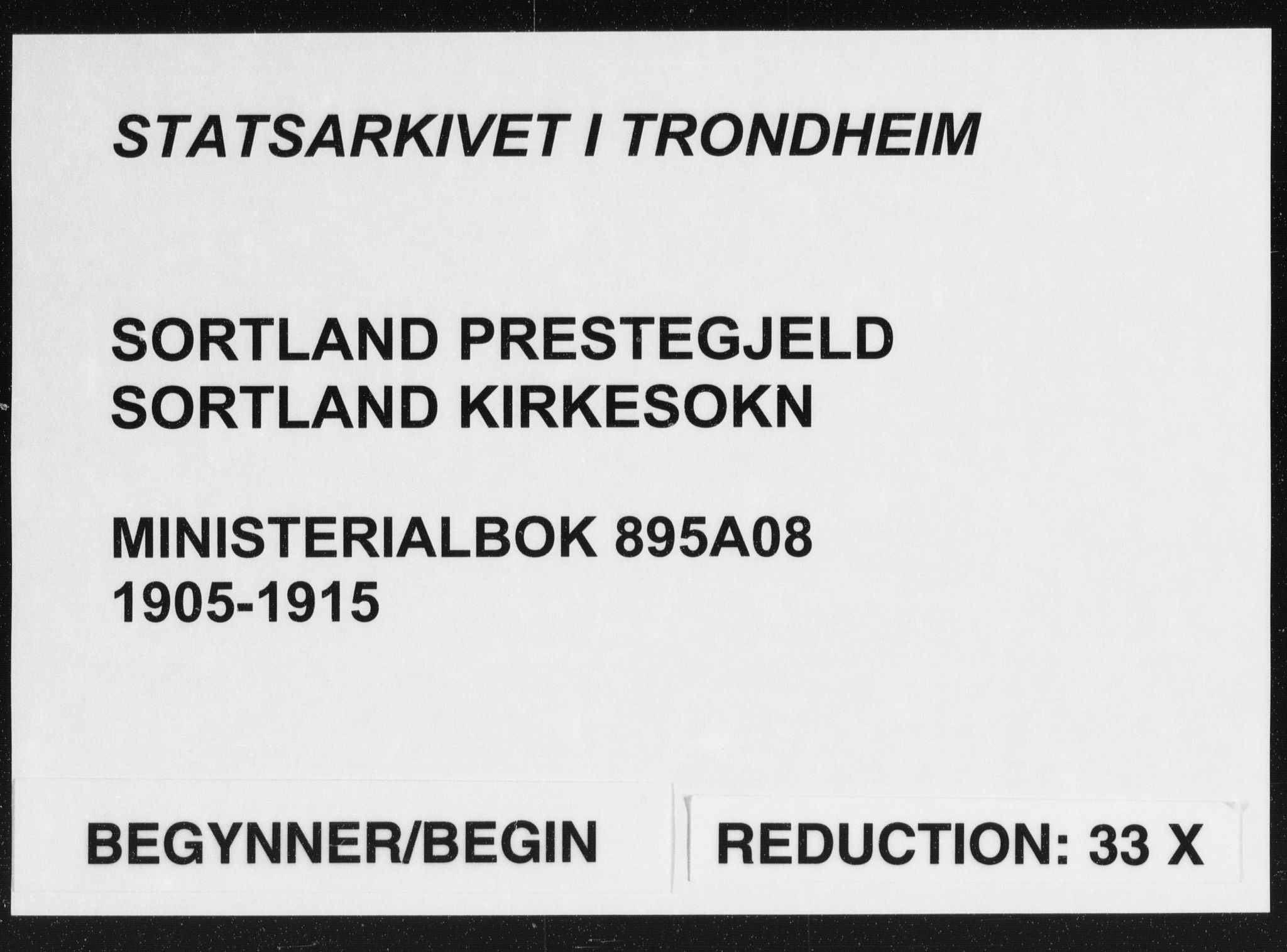 Ministerialprotokoller, klokkerbøker og fødselsregistre - Nordland, SAT/A-1459/895/L1373: Parish register (official) no. 895A08, 1905-1915