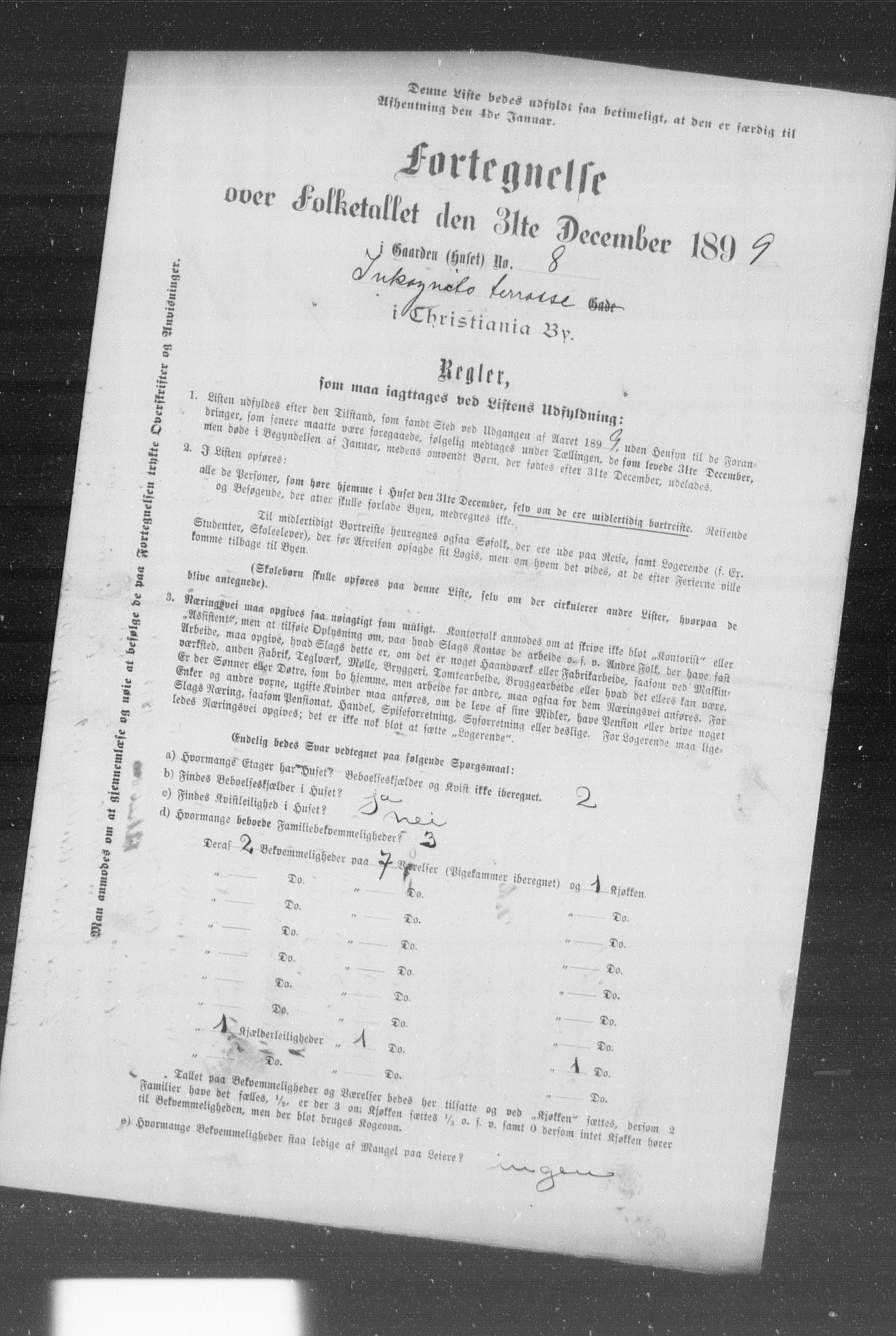 OBA, Municipal Census 1899 for Kristiania, 1899, p. 5853