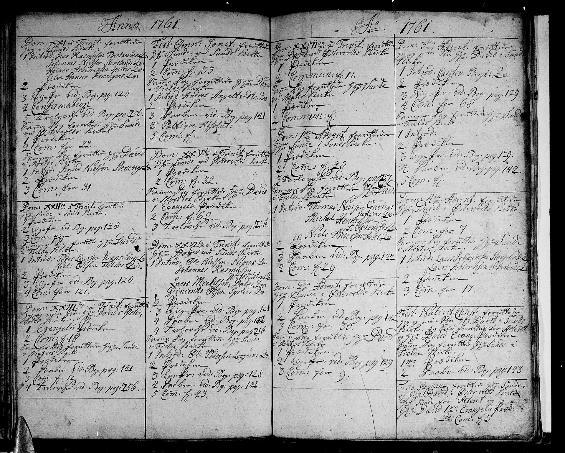 Sund sokneprestembete, AV/SAB-A-99930: Parish register (official) no. A 3, 1740-1769