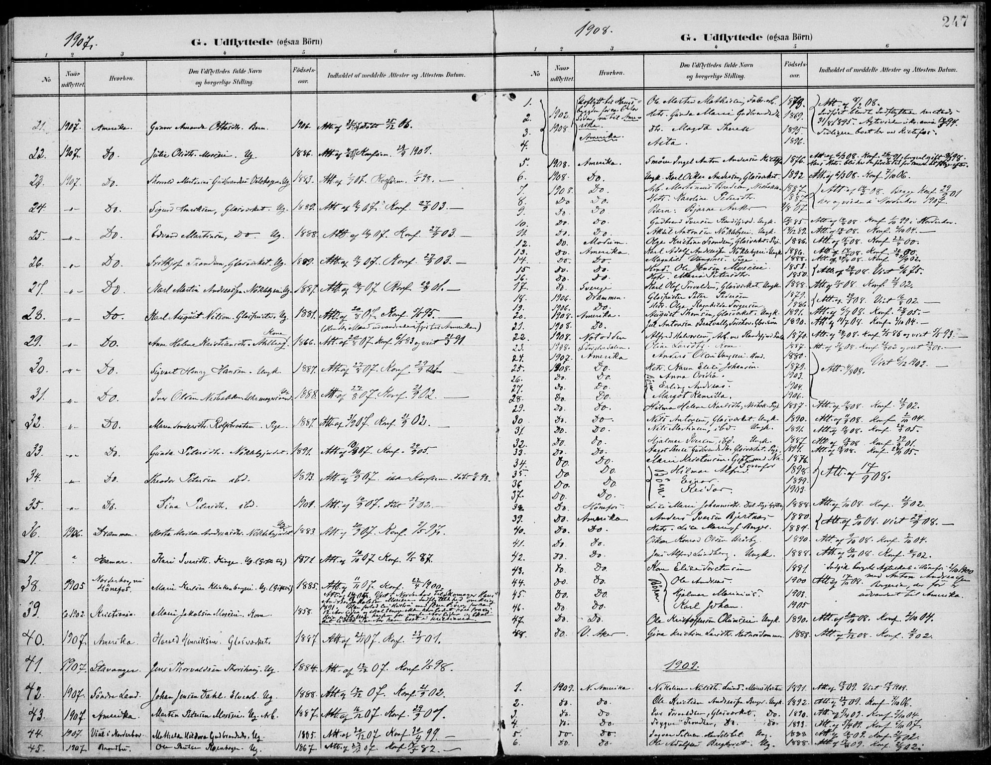 Jevnaker prestekontor, SAH/PREST-116/H/Ha/Haa/L0011: Parish register (official) no. 11, 1902-1913, p. 247