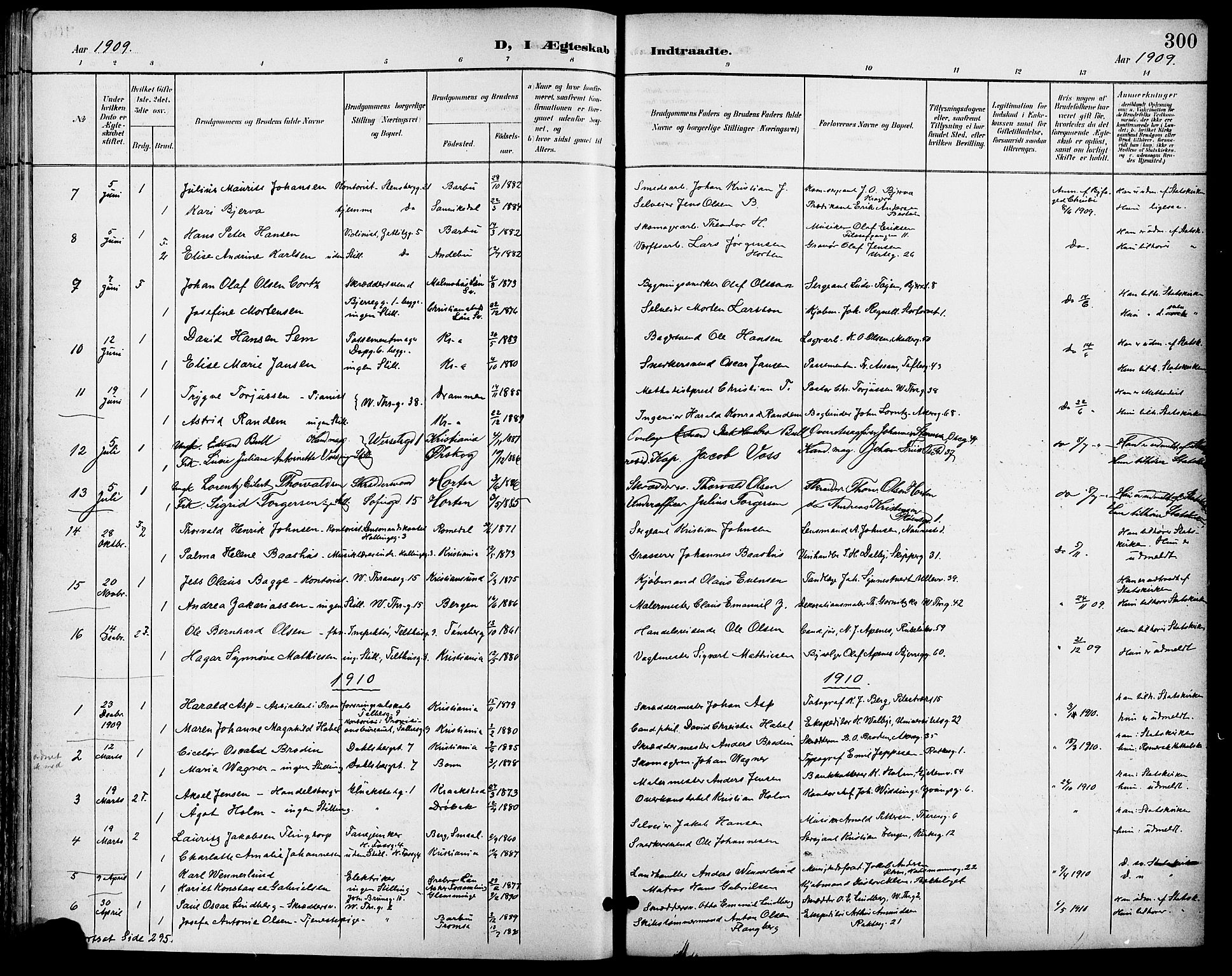 Gamle Aker prestekontor Kirkebøker, SAO/A-10617a/F/L0012: Parish register (official) no. 12, 1898-1910, p. 300