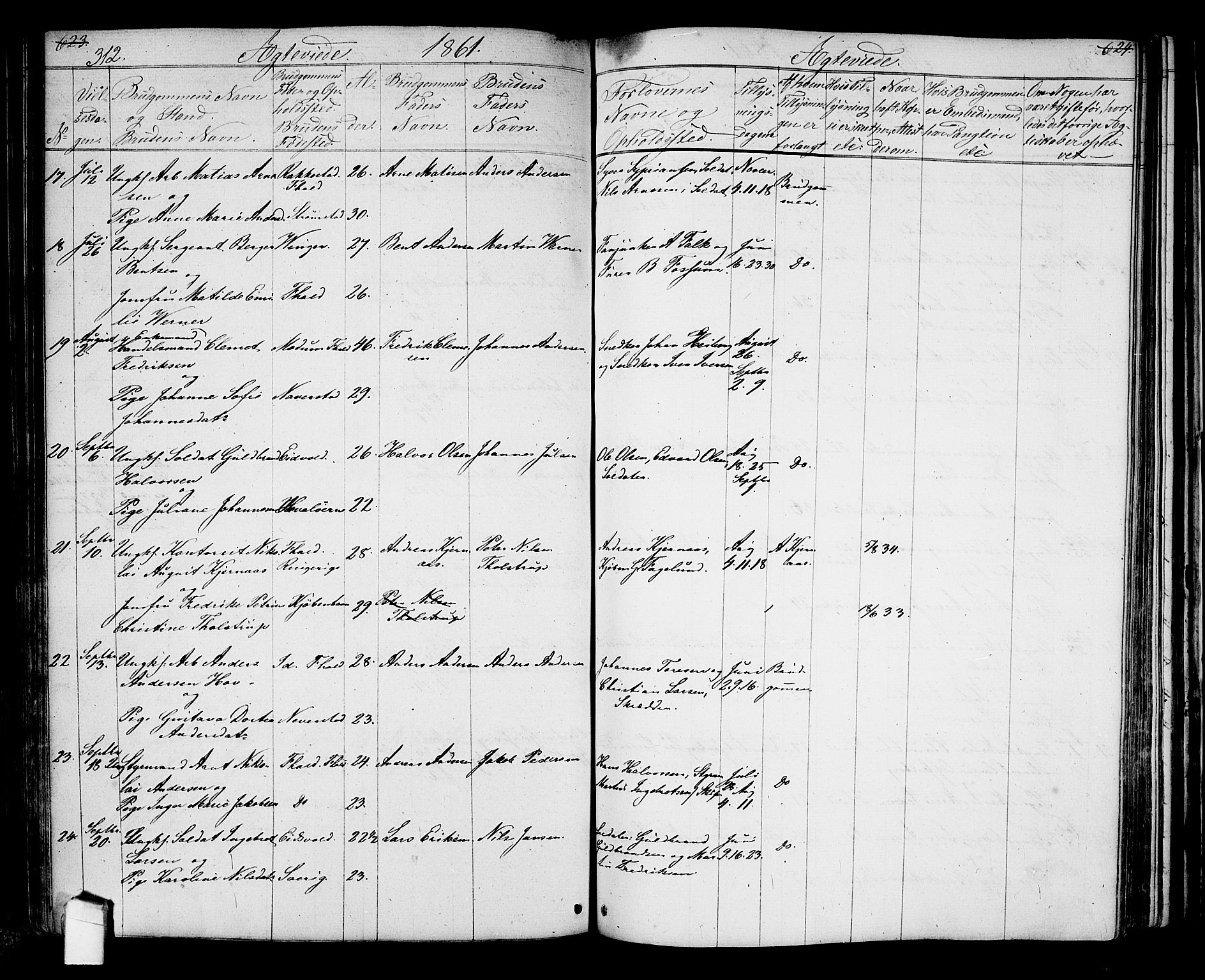 Halden prestekontor Kirkebøker, SAO/A-10909/G/Ga/L0005a: Parish register (copy) no. 5A, 1855-1864, p. 312