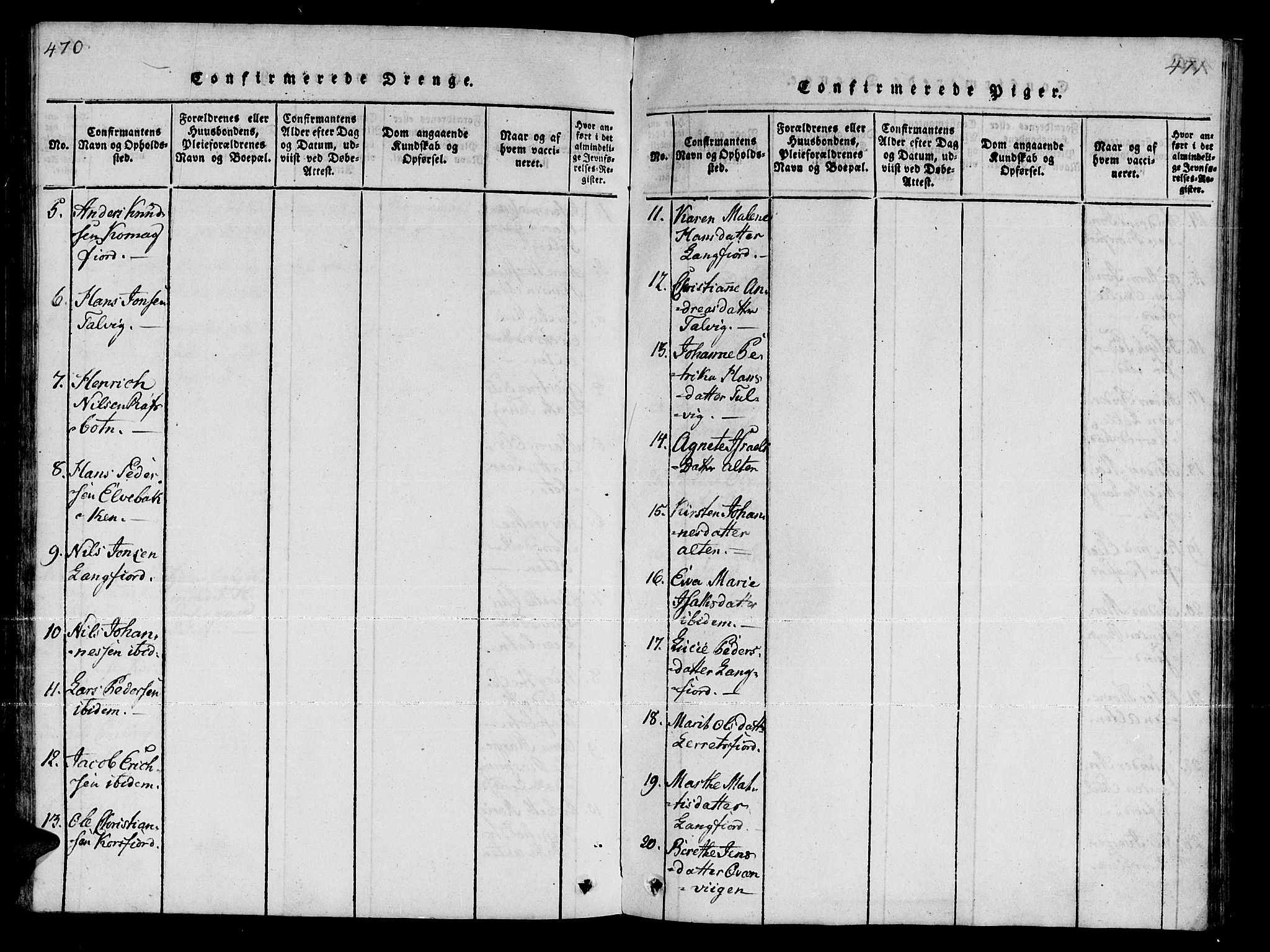 Talvik sokneprestkontor, AV/SATØ-S-1337/H/Ha/L0008kirke: Parish register (official) no. 8, 1821-1837, p. 470-471