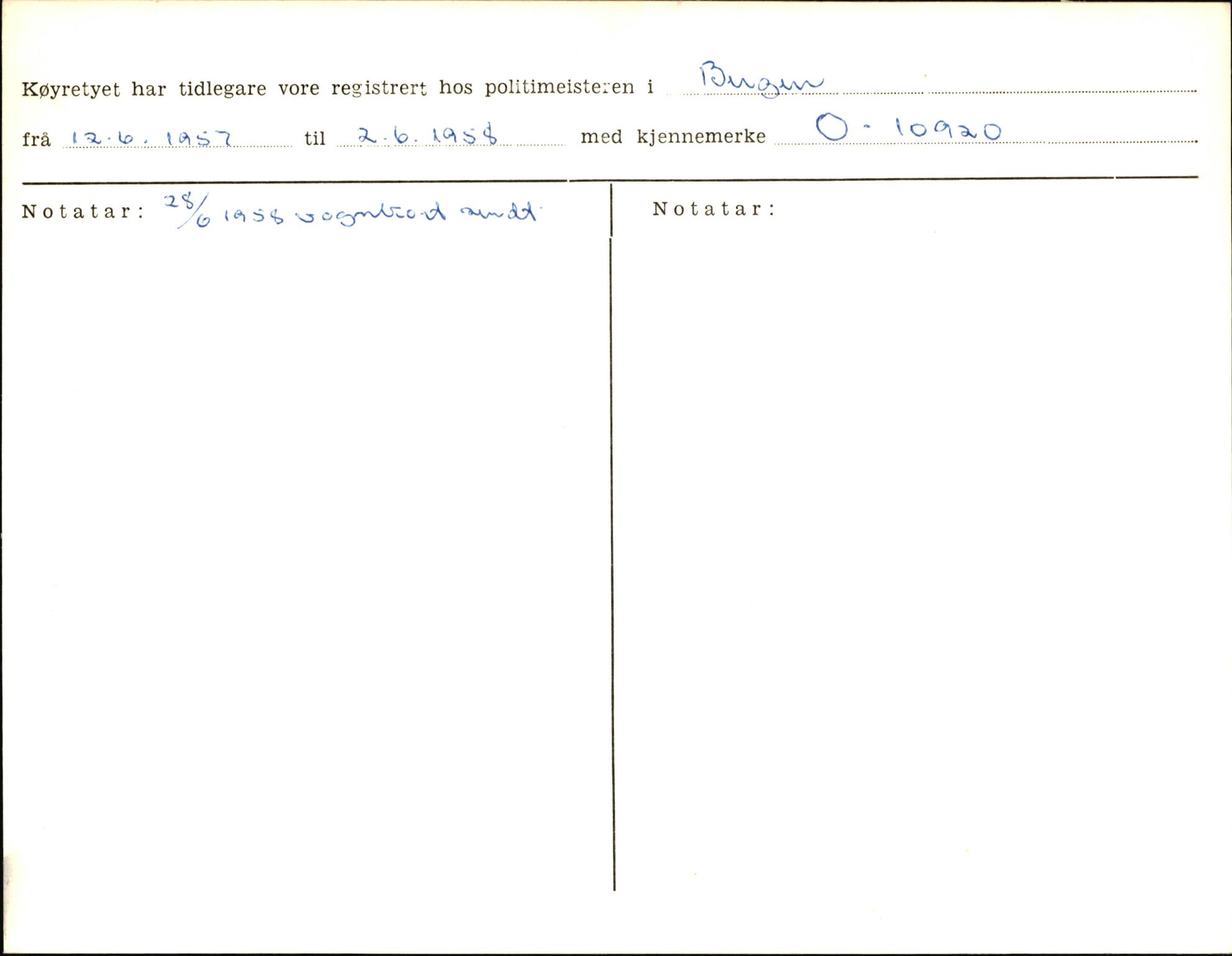 Statens vegvesen, Sogn og Fjordane vegkontor, AV/SAB-A-5301/4/F/L0006: Registerkort utmeldte Fjordane S8300-9500, 1930-1961, p. 61