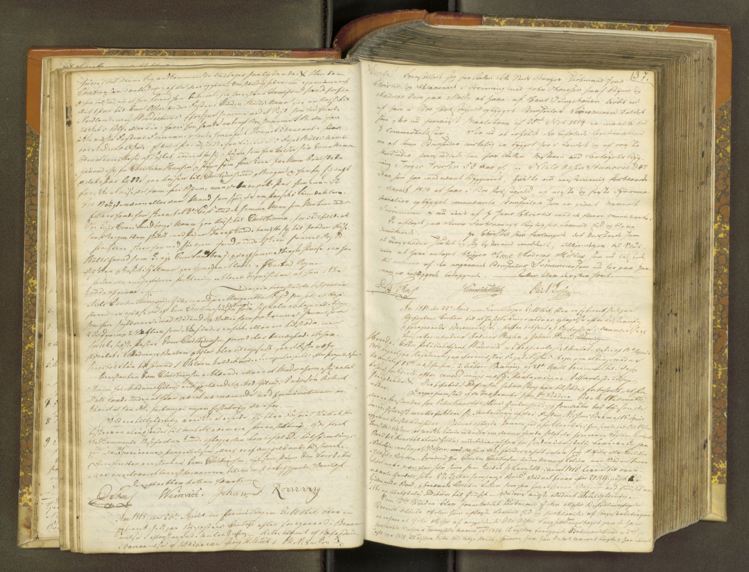 Kristiansund byfogd, AV/SAT-A-4587/A/01/L0008: Justisprotokoll. Aut. 31.12.1817, 1817-1829, p. 36b-37a