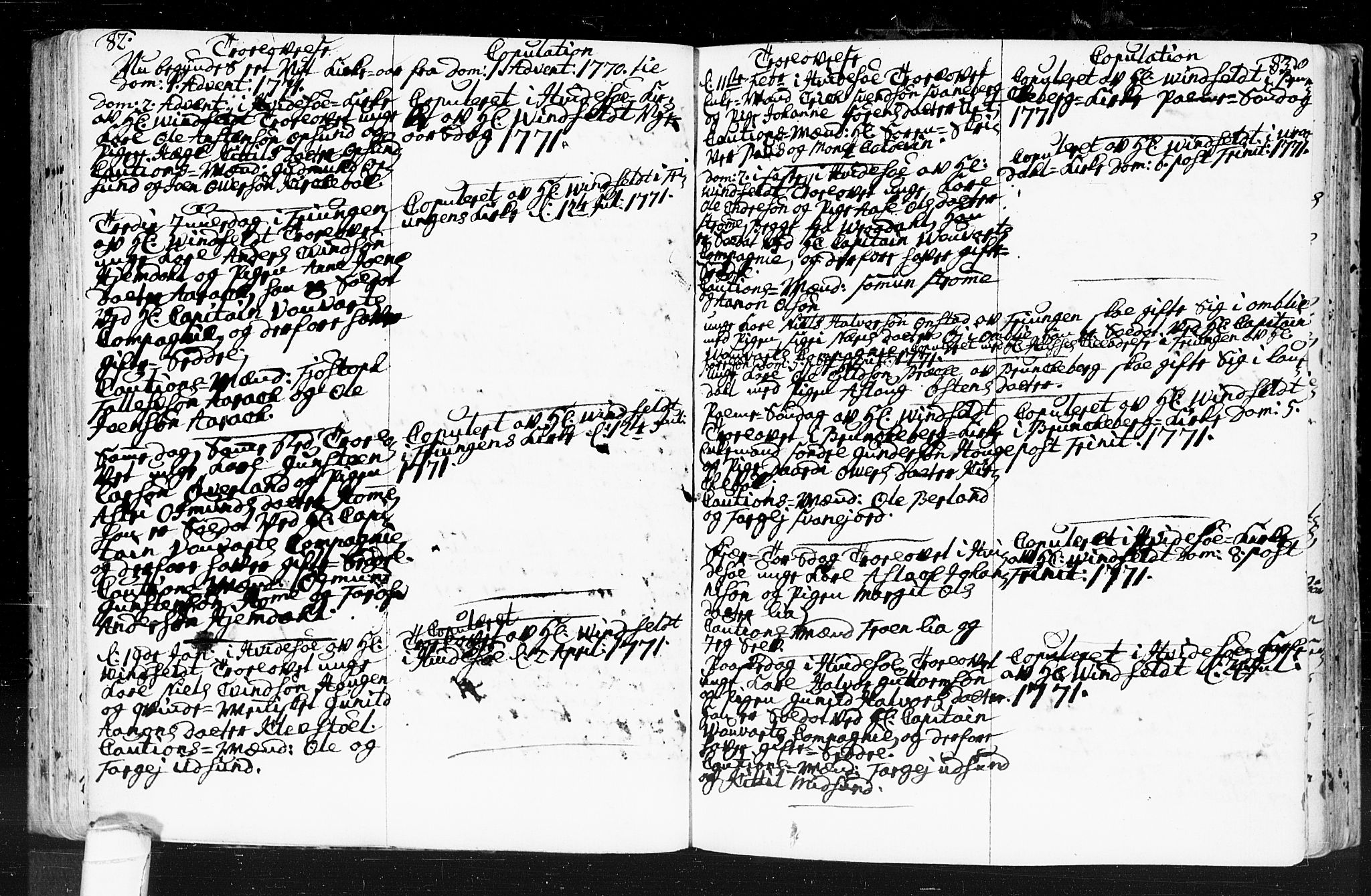 Kviteseid kirkebøker, SAKO/A-276/F/Fa/L0001: Parish register (official) no. I 1, 1754-1773, p. 82-83
