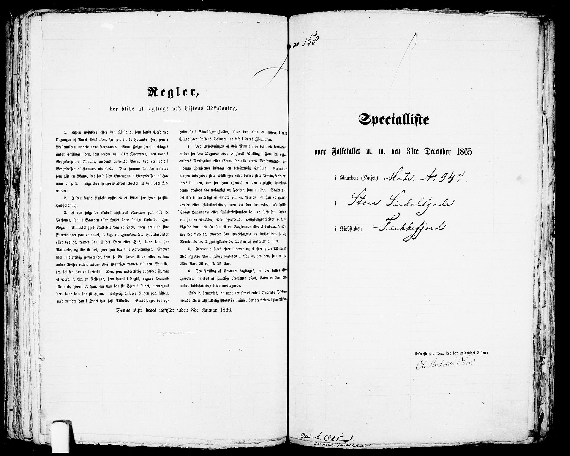 RA, 1865 census for Flekkefjord/Flekkefjord, 1865, p. 326