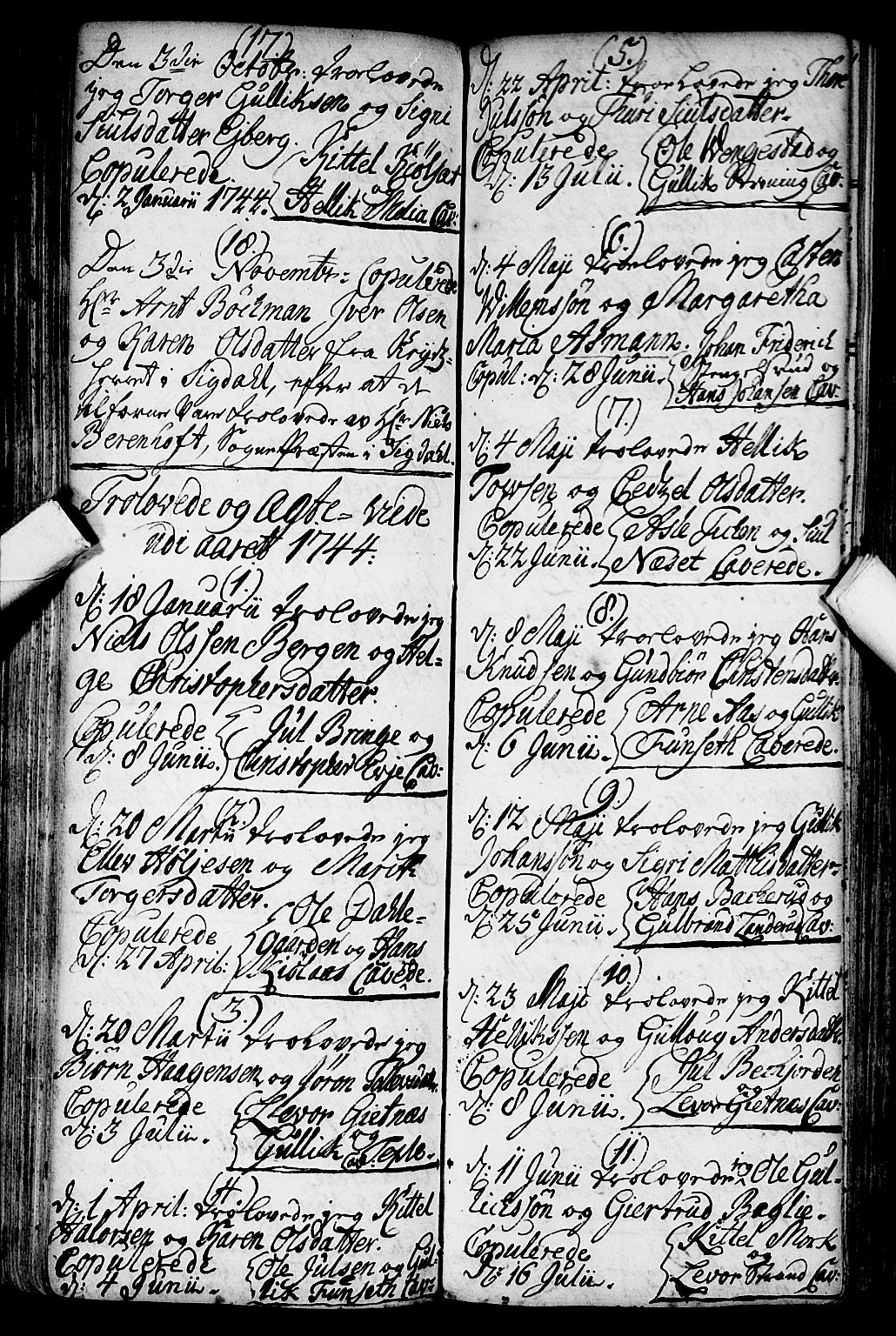 Flesberg kirkebøker, SAKO/A-18/F/Fa/L0002: Parish register (official) no. I 2, 1726-1747