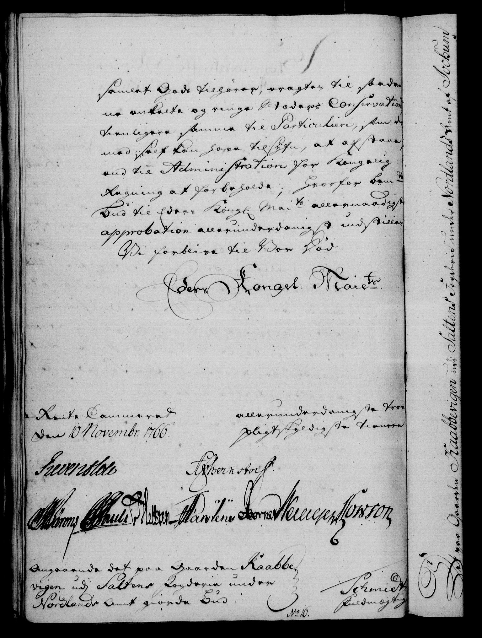 Rentekammeret, Kammerkanselliet, AV/RA-EA-3111/G/Gf/Gfa/L0048: Norsk relasjons- og resolusjonsprotokoll (merket RK 52.48), 1766, p. 407