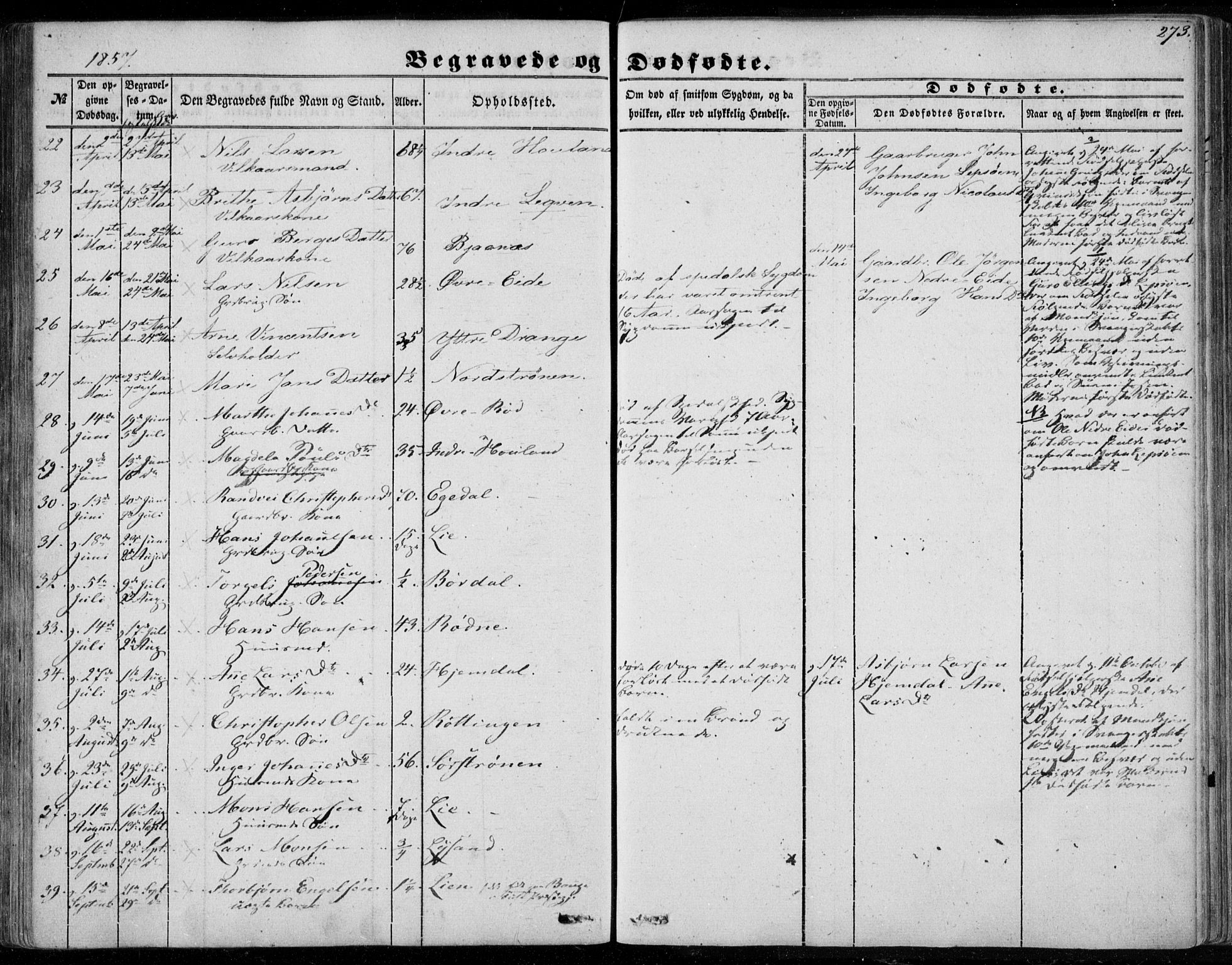 Os sokneprestembete, SAB/A-99929: Parish register (official) no. A 16, 1851-1859, p. 273