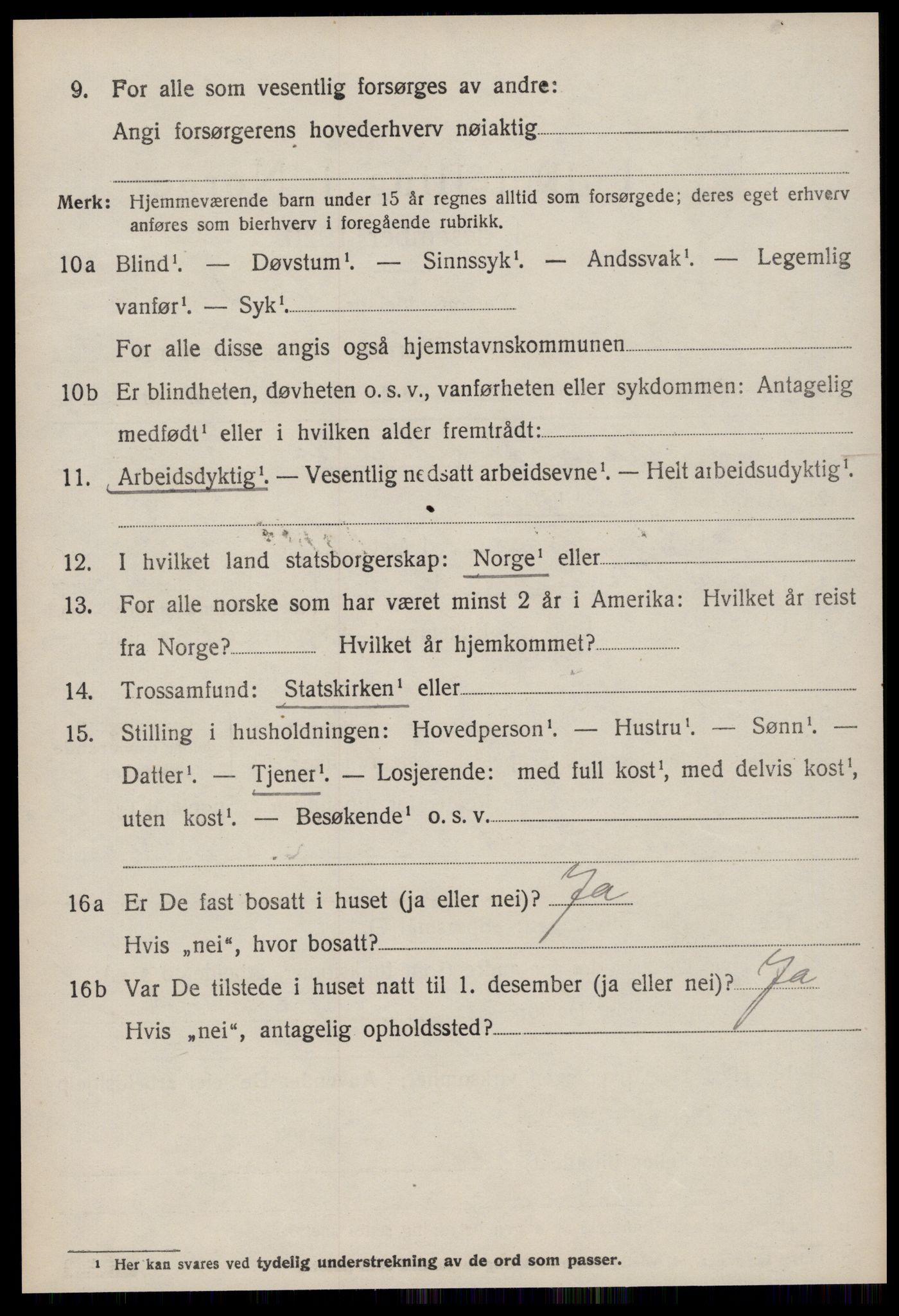 SAT, 1920 census for Tingvoll, 1920, p. 2317