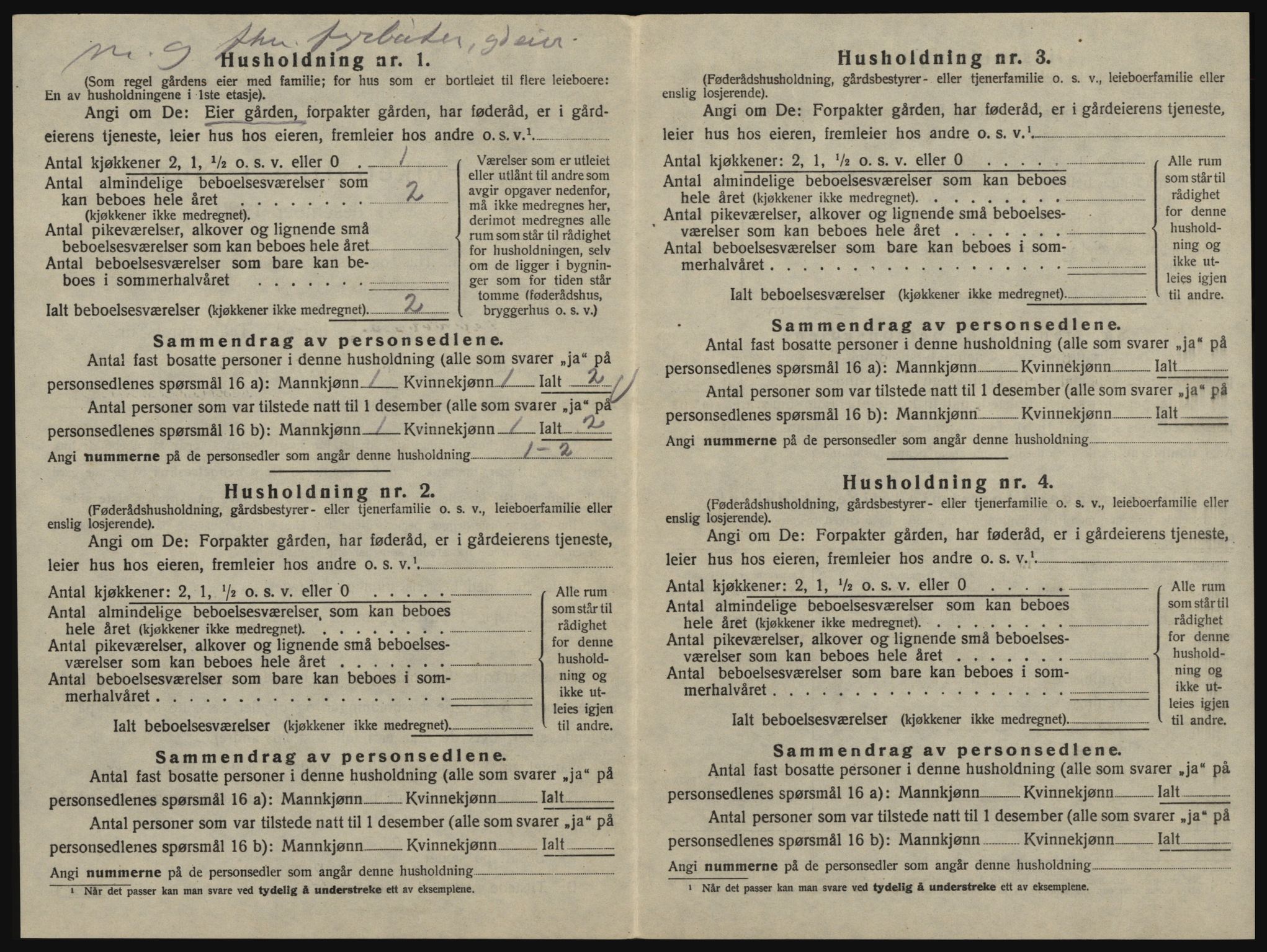 SAO, 1920 census for Glemmen, 1920, p. 692