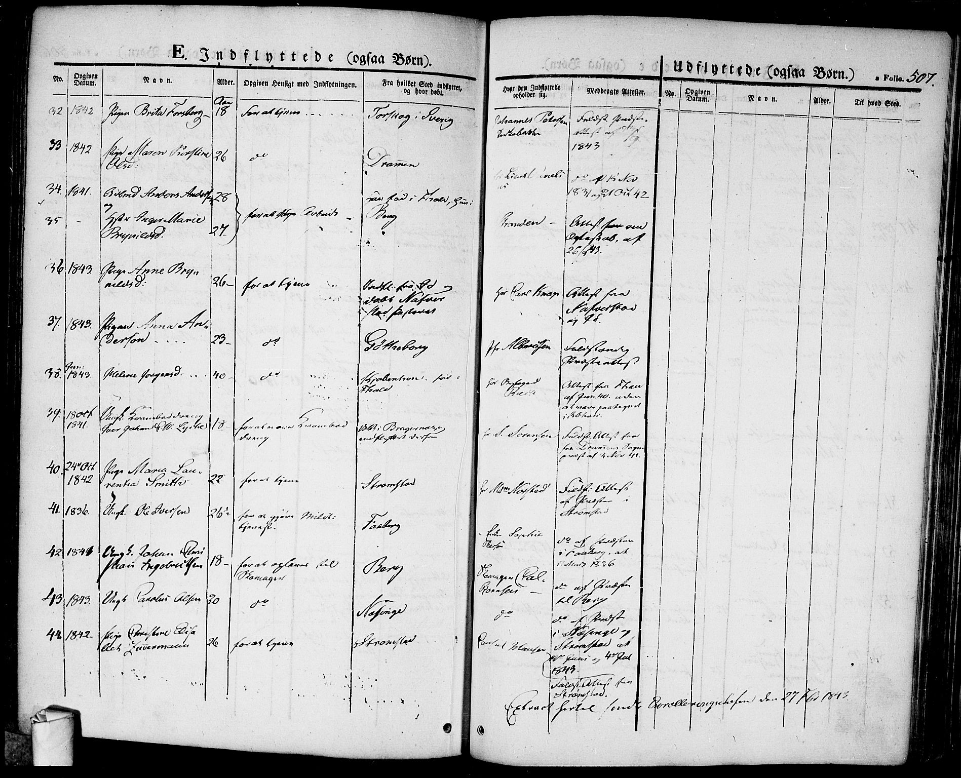 Halden prestekontor Kirkebøker, AV/SAO-A-10909/F/Fa/L0005: Parish register (official) no. I 5, 1834-1845, p. 507