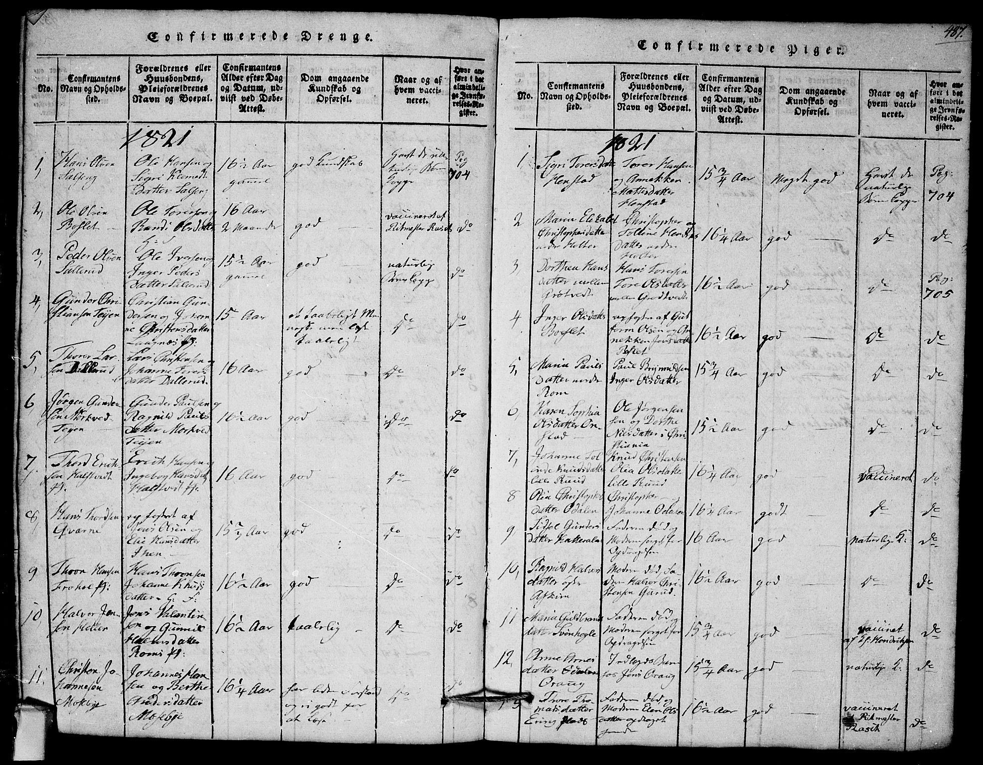 Askim prestekontor Kirkebøker, AV/SAO-A-10900/G/Ga/L0001: Parish register (copy) no. 1, 1817-1846, p. 486-487