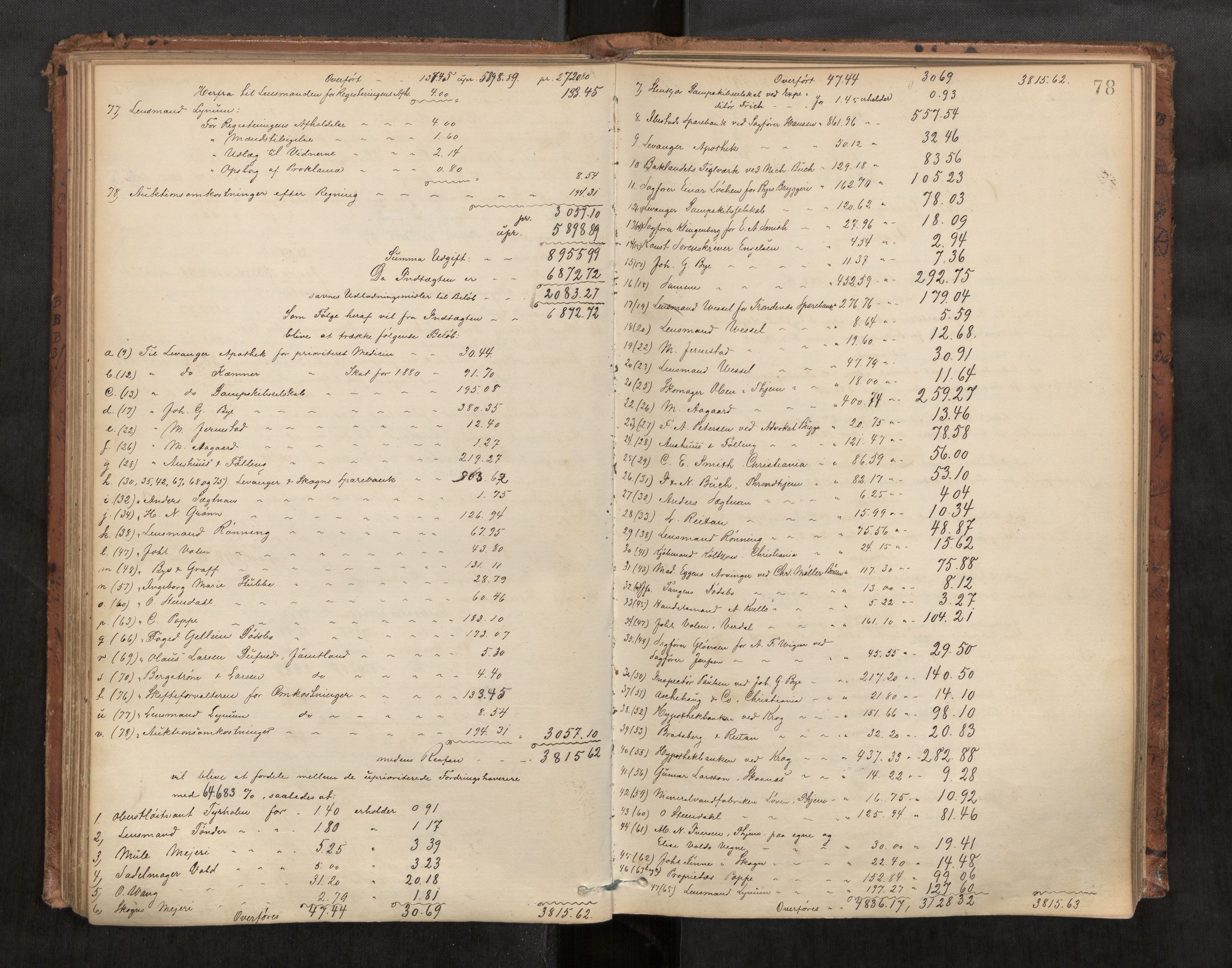 Stjør- og Verdal sorenskriveri, AV/SAT-A-4167/1/3/3A/L0061: Skifteprotokoll for Levanger, 1871-1900, p. 78